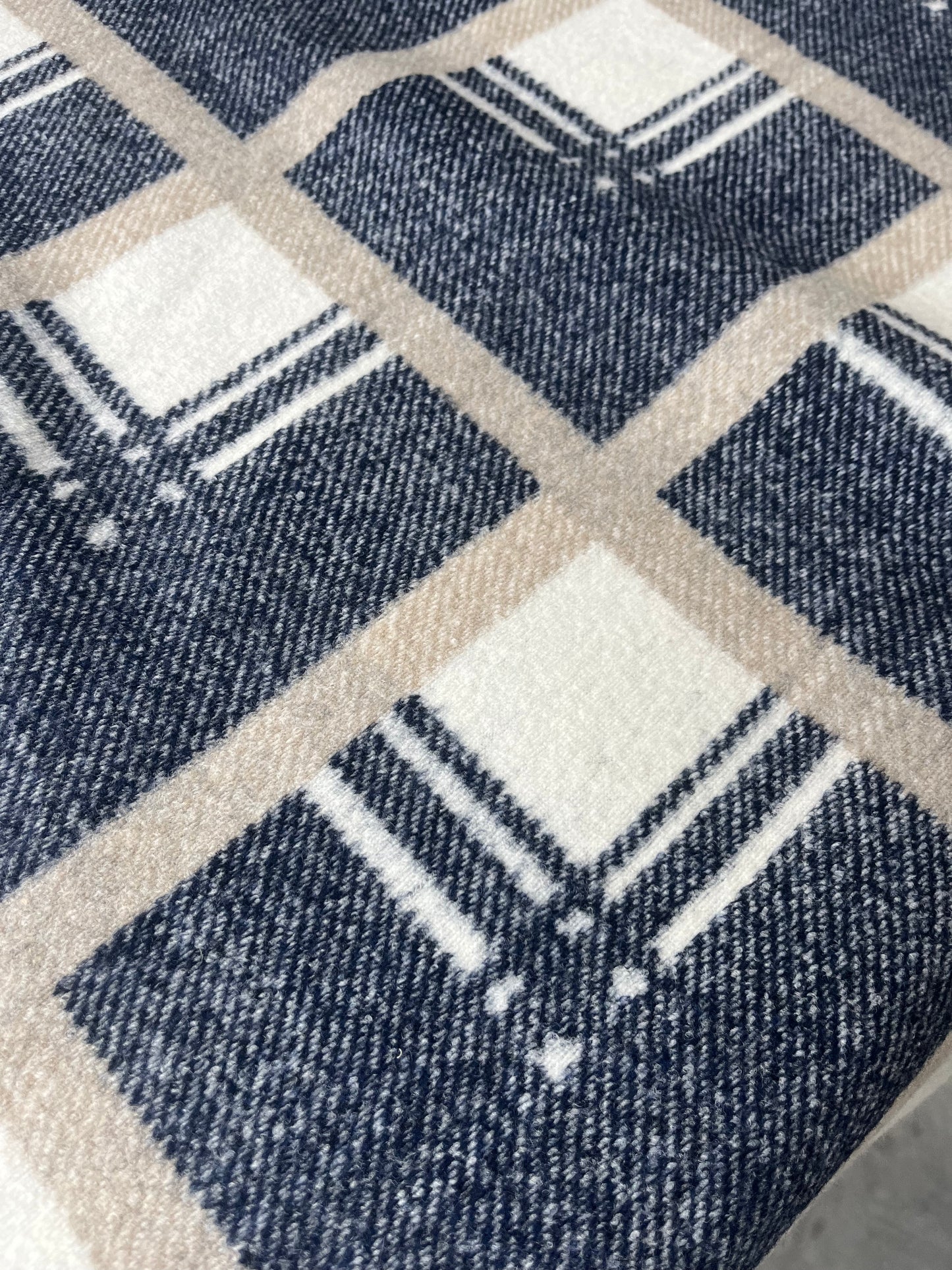 PABLO 003 wool double face ecru/sand/navy