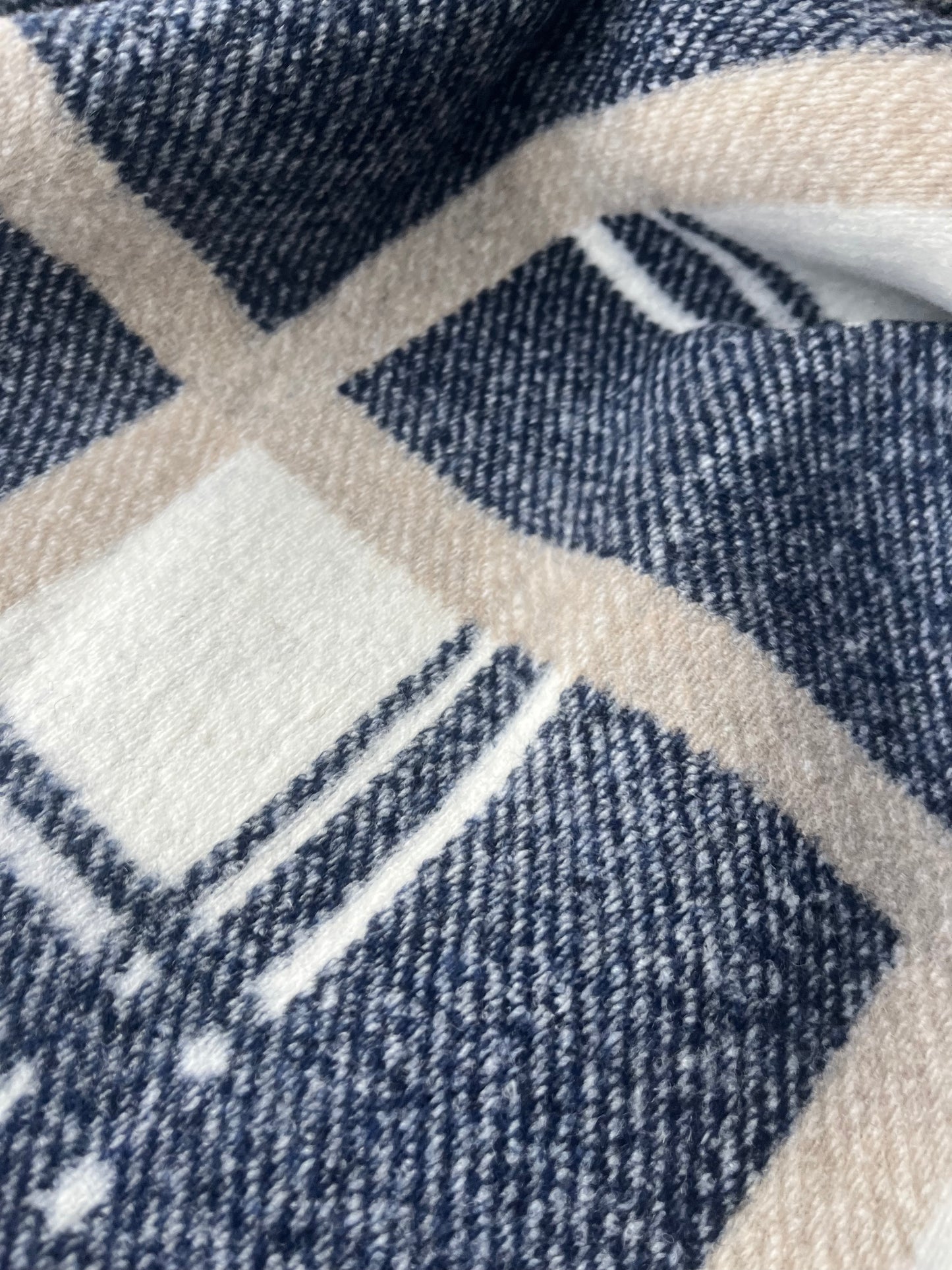 PABLO 003 wool double face ecru/sand/navy