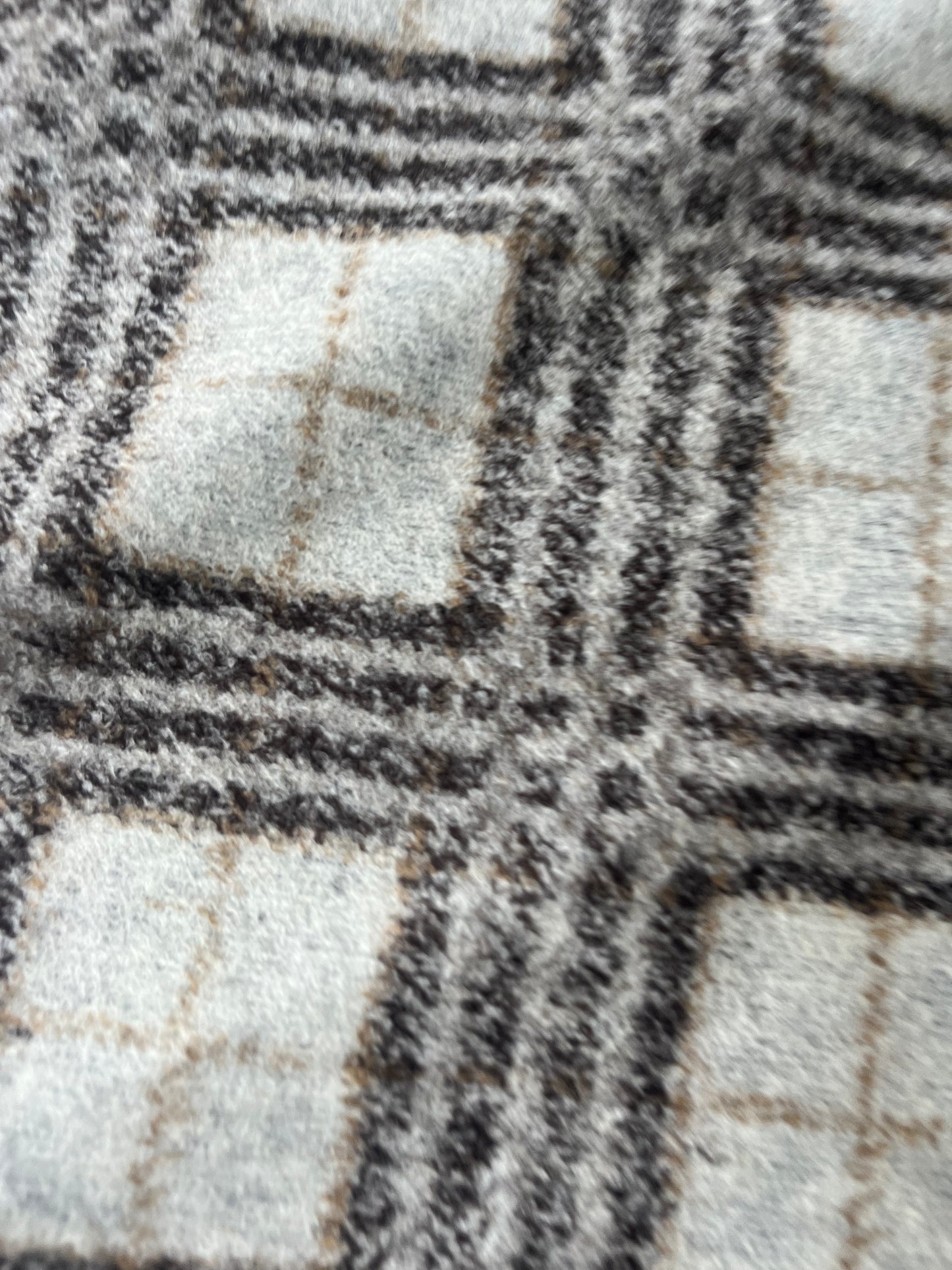 PABLO 005 Wool jersey check brown/grey