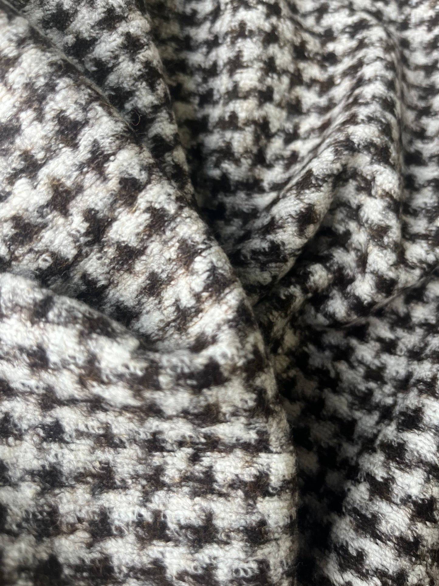 PABLO 007 Wool jersey pied de poule brown/grey
