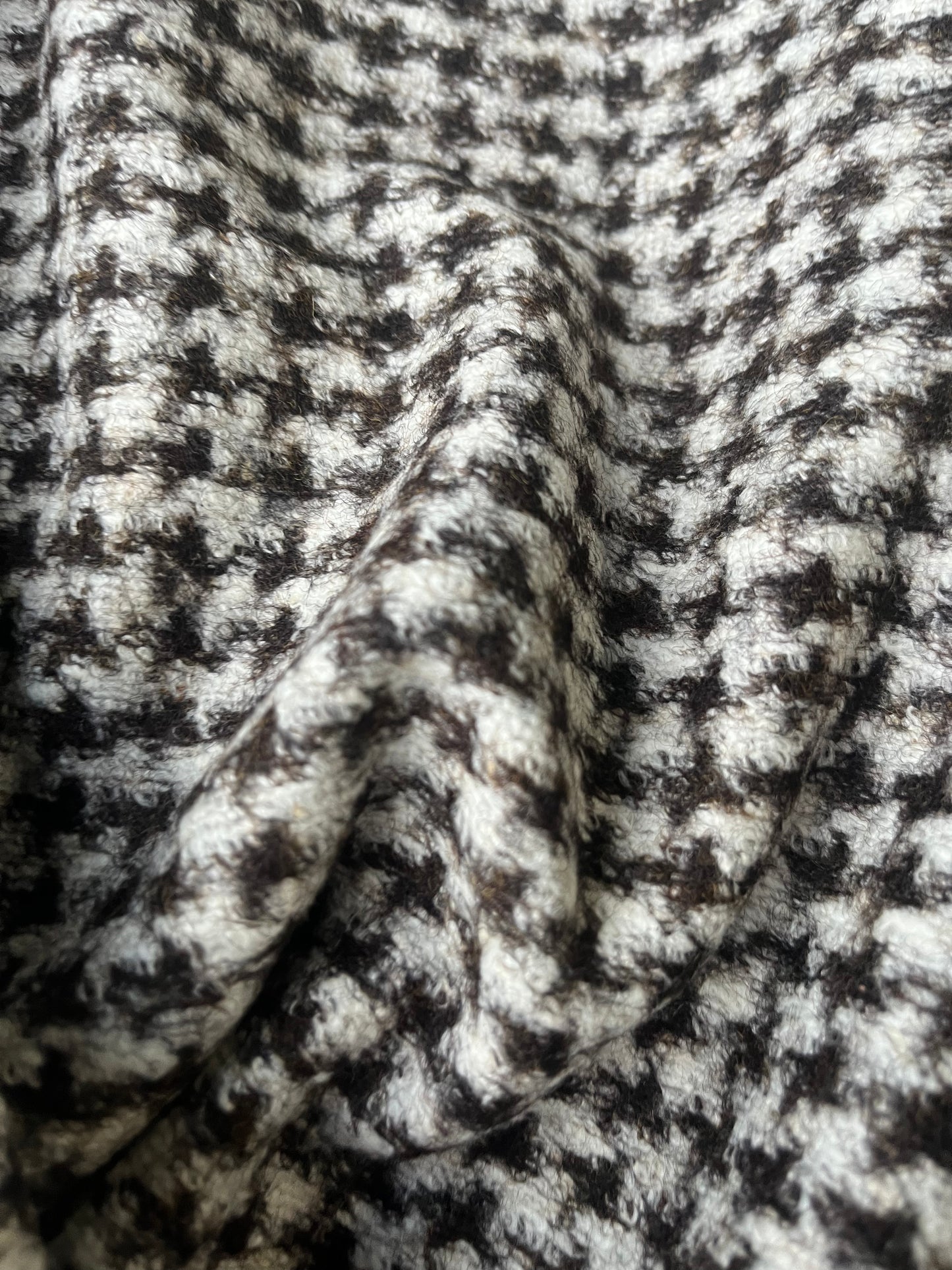PABLO 007 Wool jersey pied de poule brown/grey