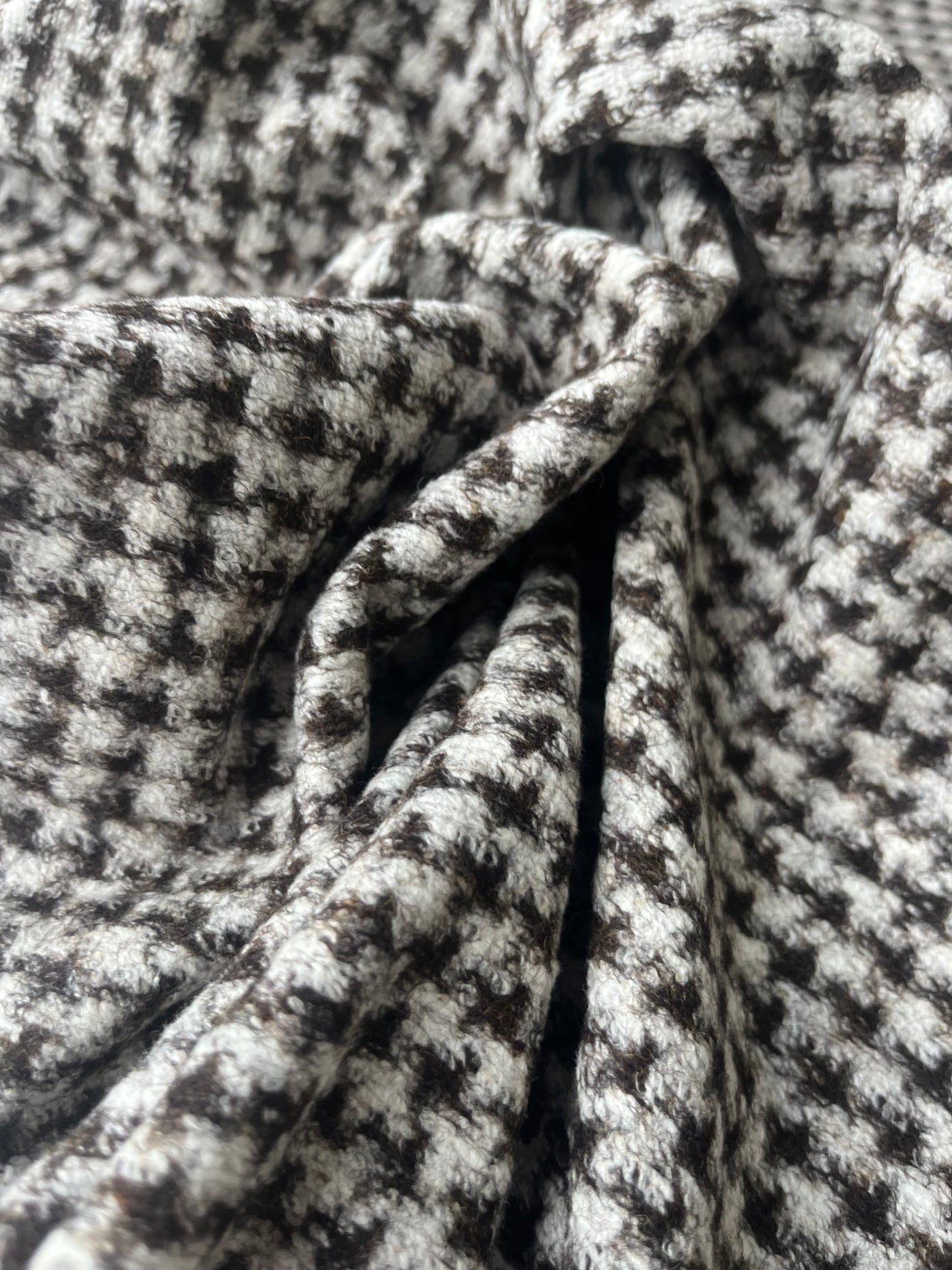PABLO 007 Wool jersey pied de poule brown/grey