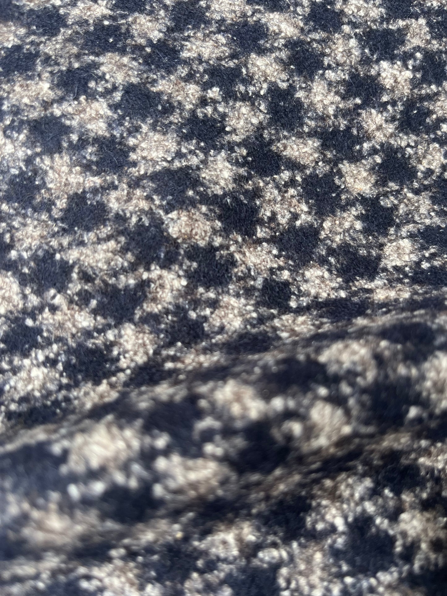 PABLO 006 Wool jersey pied de poule navy/brown