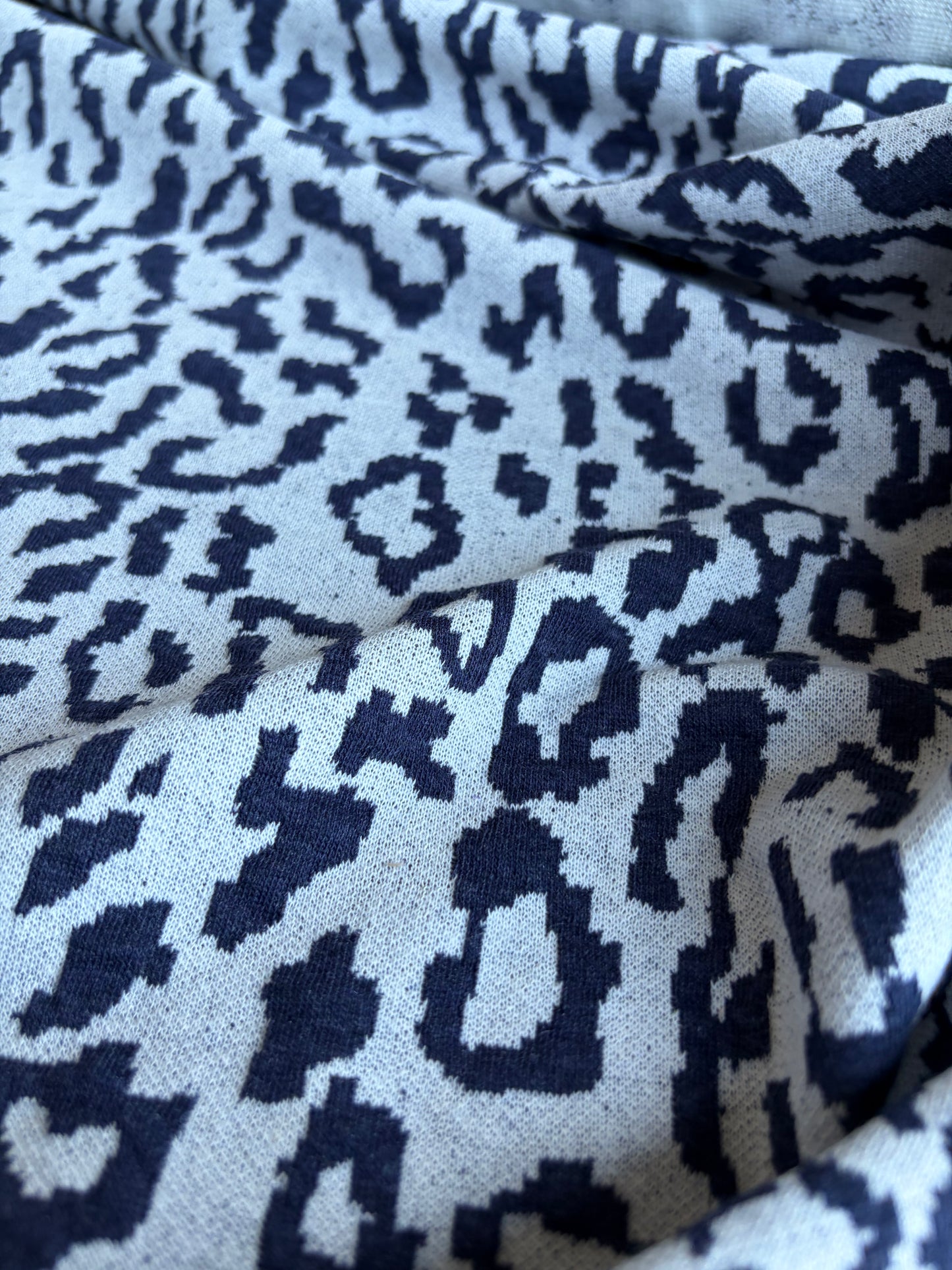 CELIA 038 jersey jacquard animalier navy/white