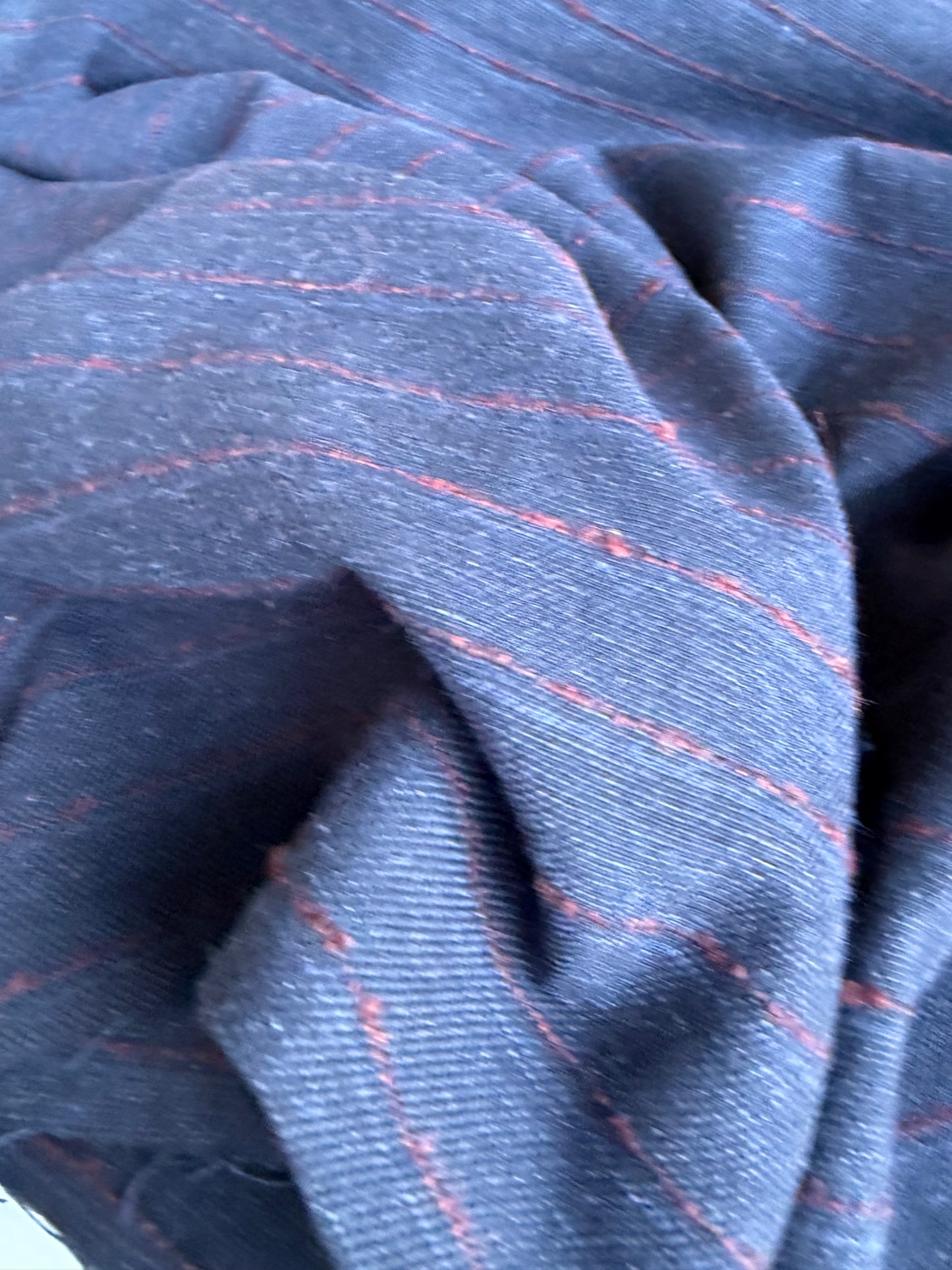 CELIA 041 stripes with wool navy navy/red