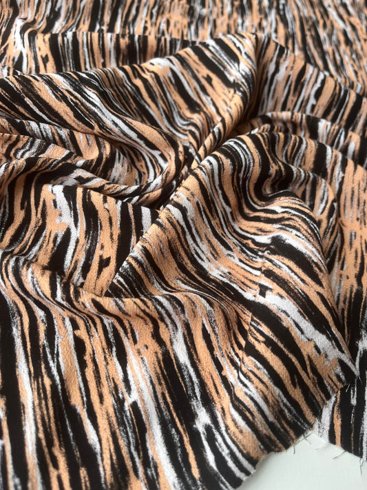 MAYA 010 viscose crêpe marocaine multi grain lines