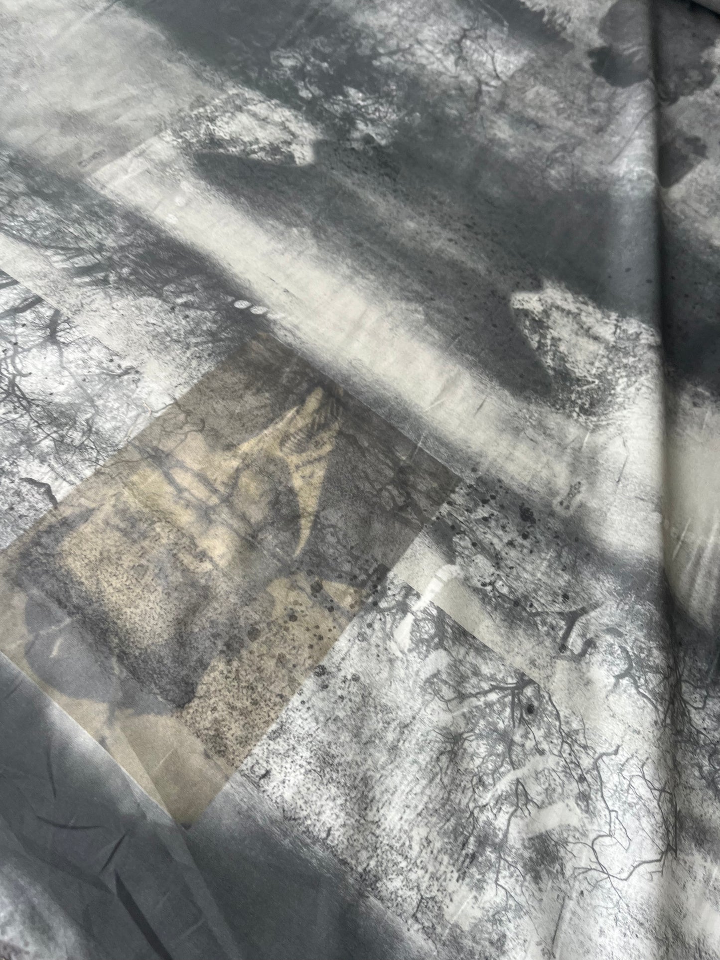 MAYA 011 cotton voile patchwork landscape
