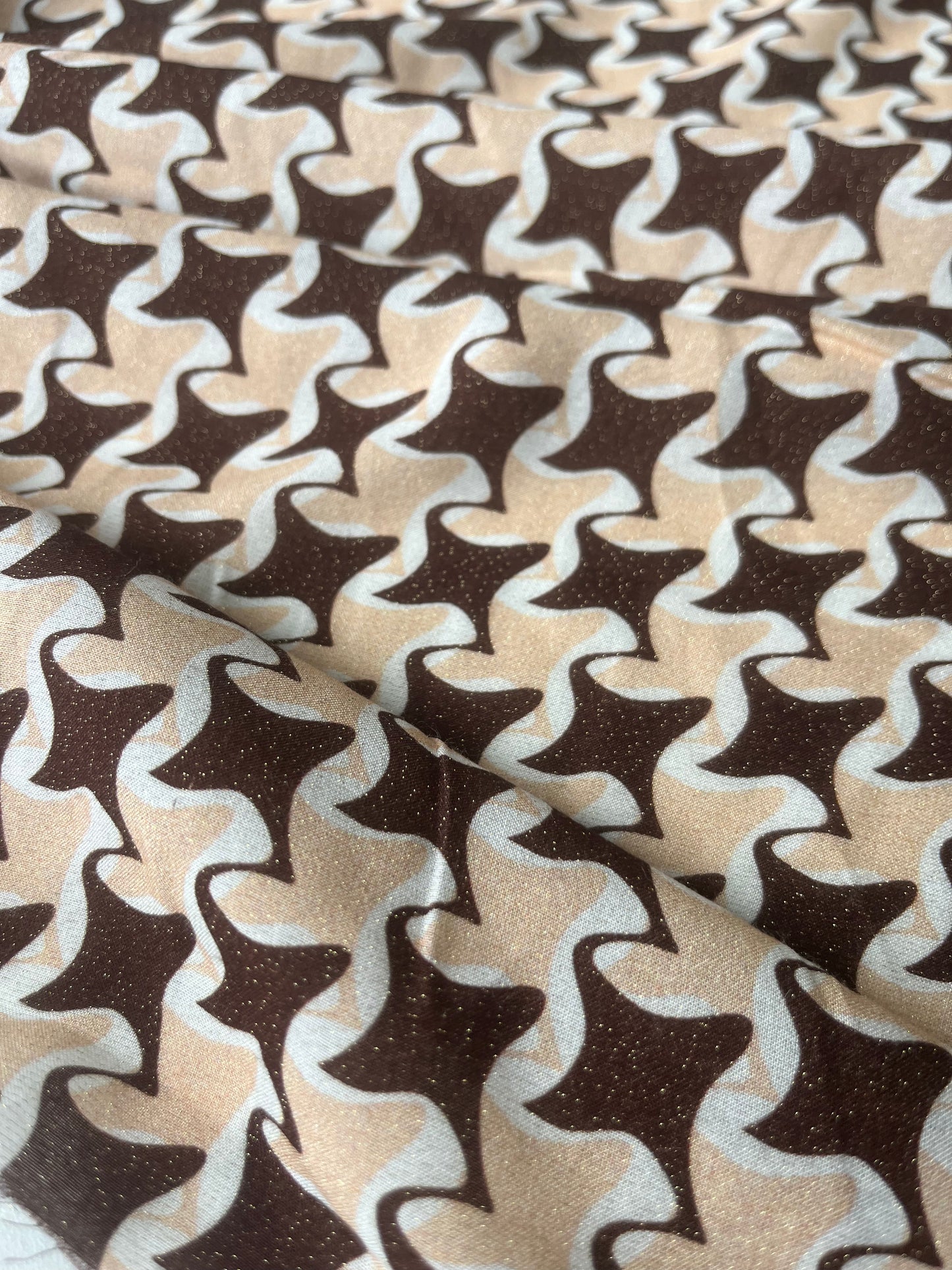 MAYA 012 viscose lurex abstract houndstooth