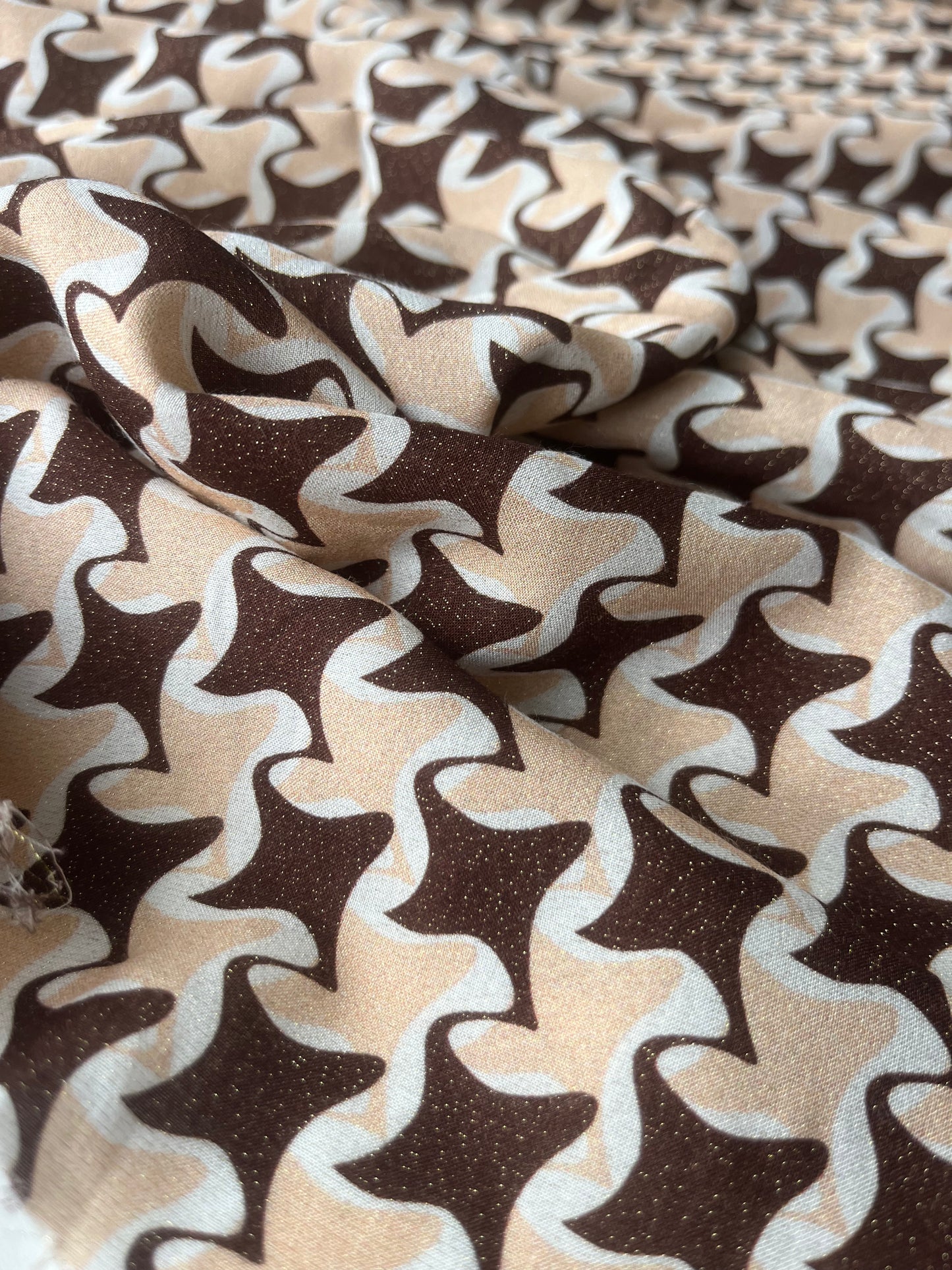 MAYA 012 viscose lurex abstract houndstooth