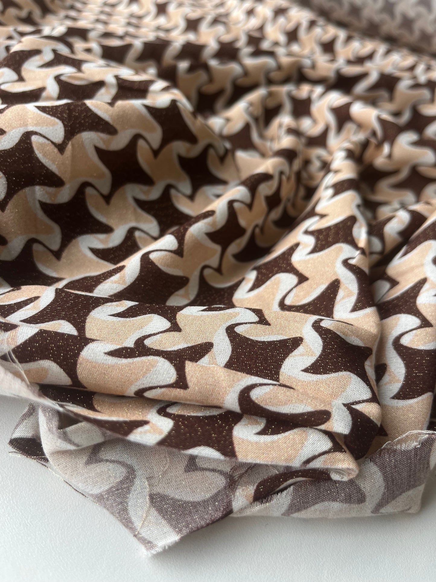 MAYA 012 viscose lurex abstract houndstooth