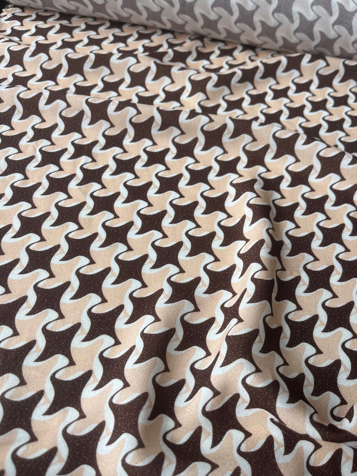 MAYA 012 viscose lurex abstract houndstooth