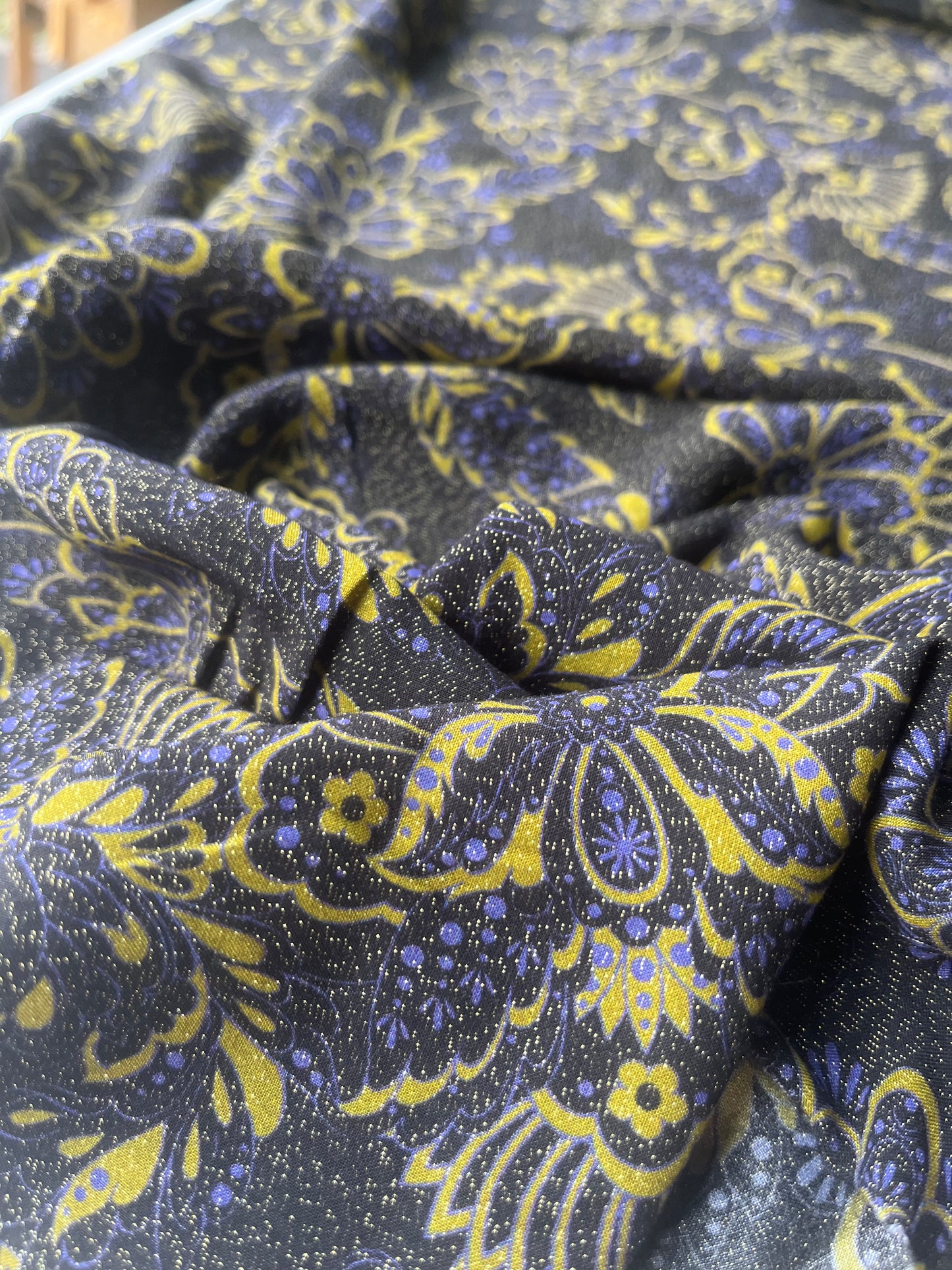 MAYA 013 viscose lurex Jacobean flowers