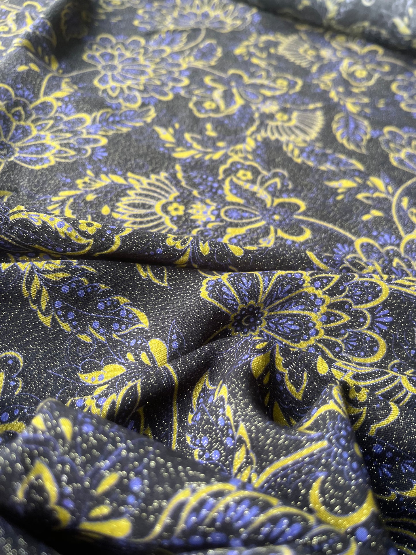 MAYA 013 viscose lurex Jacobean flowers