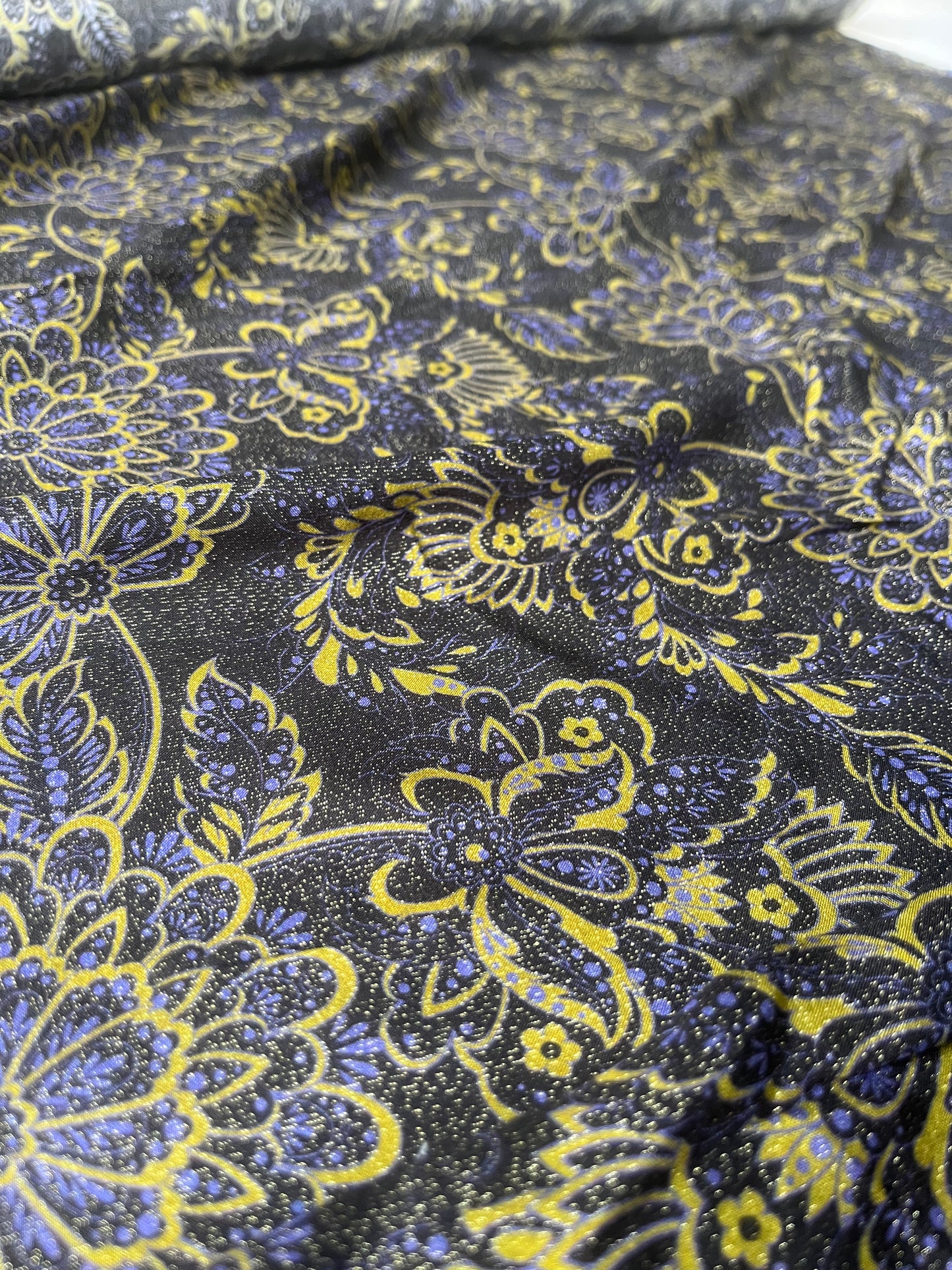 MAYA 013 viscose lurex Jacobean flowers
