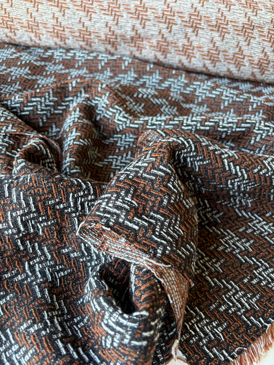 CELIA 053 cot jacquard tweed black/brown