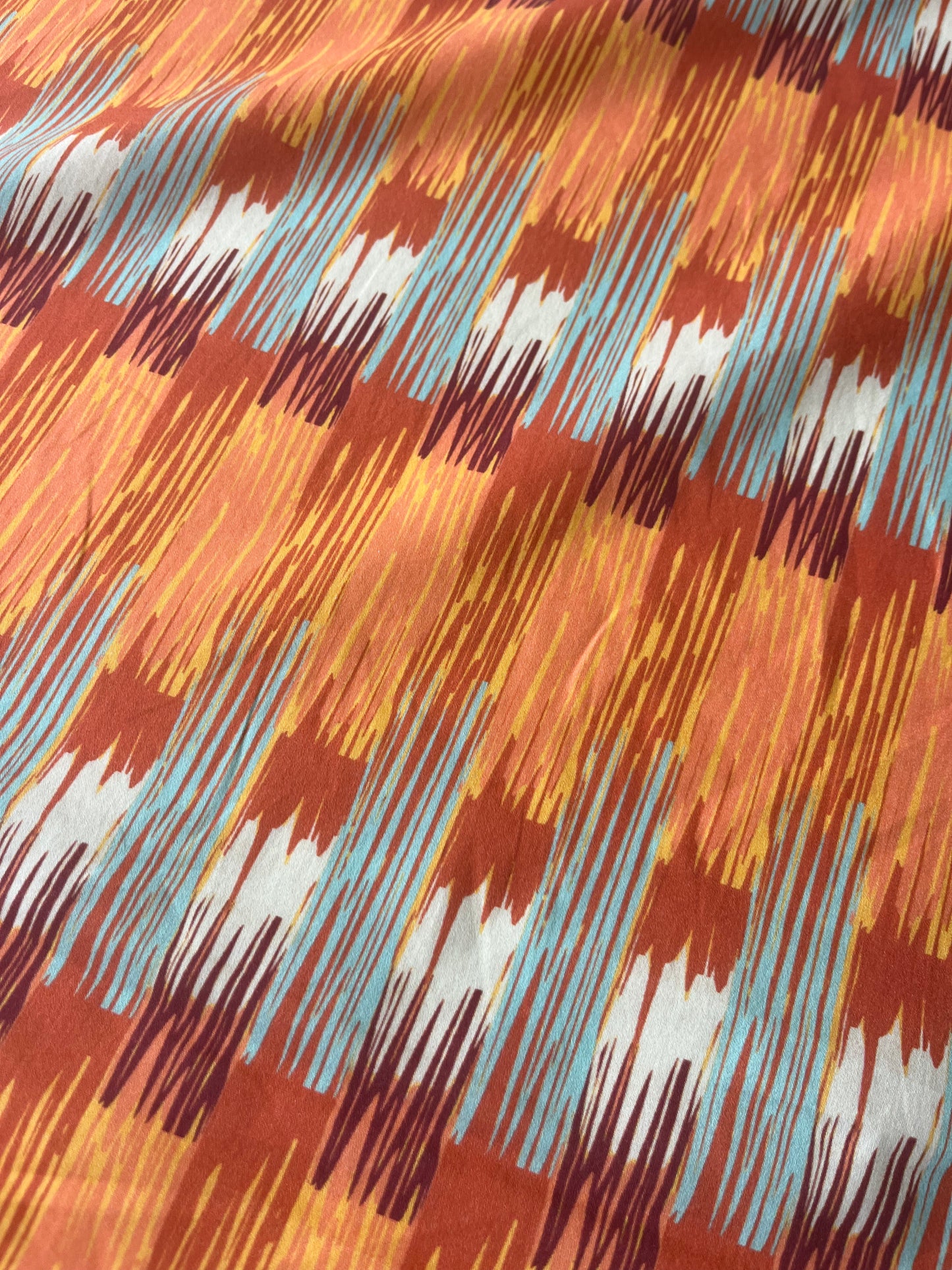 MAYA 017 silky poplin abstract ikat