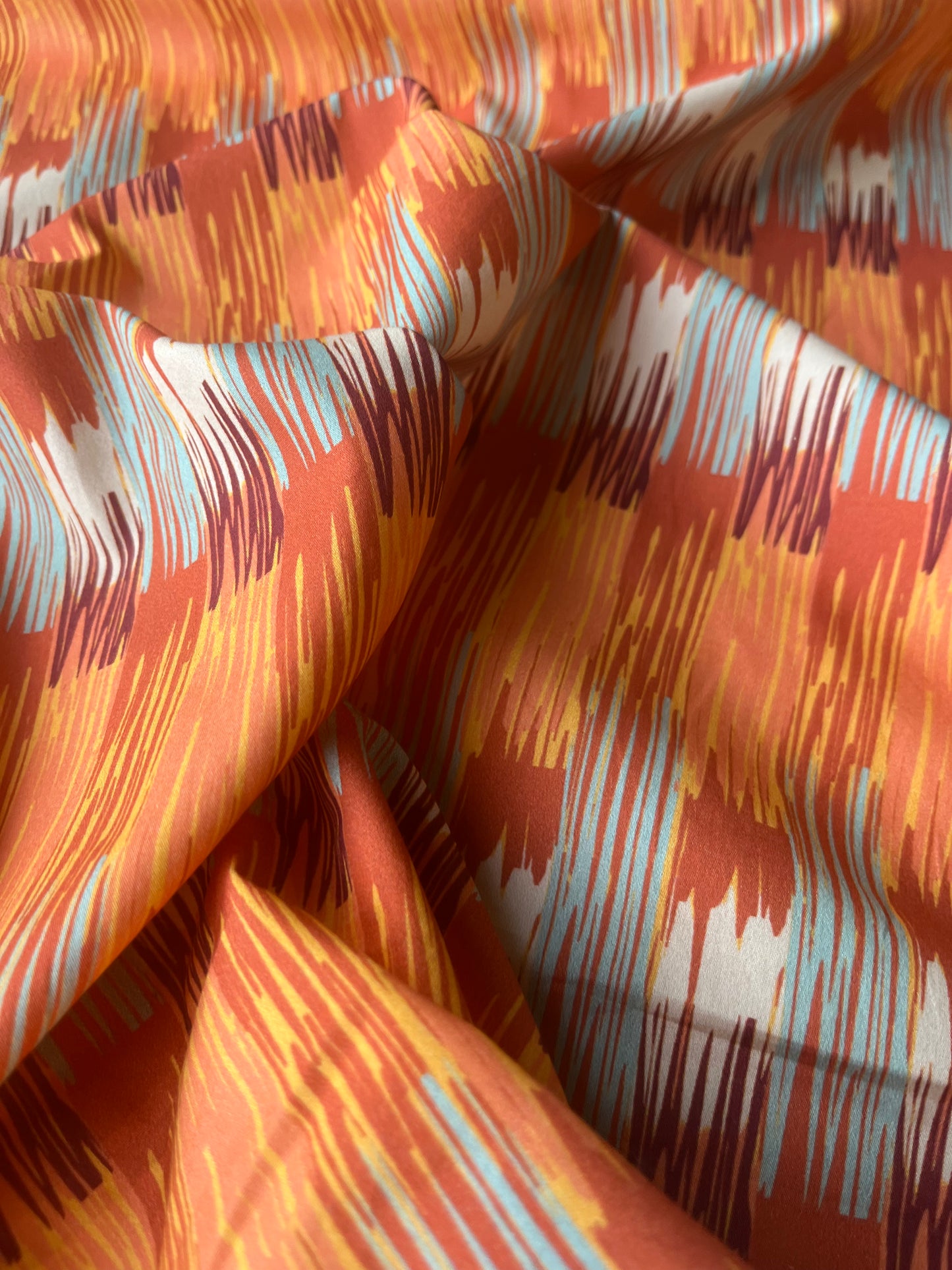 MAYA 017 silky poplin abstract ikat