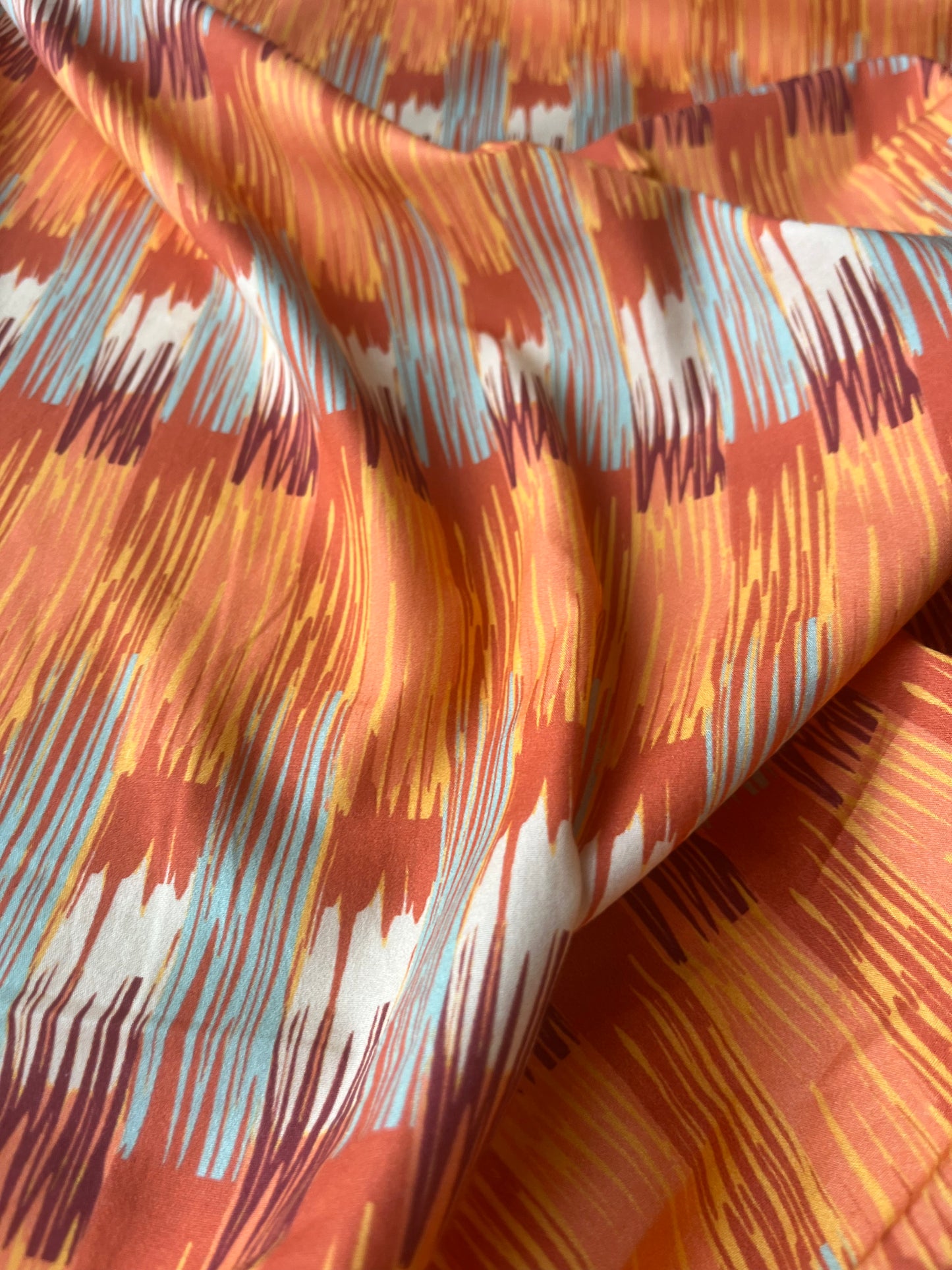MAYA 017 silky poplin abstract ikat