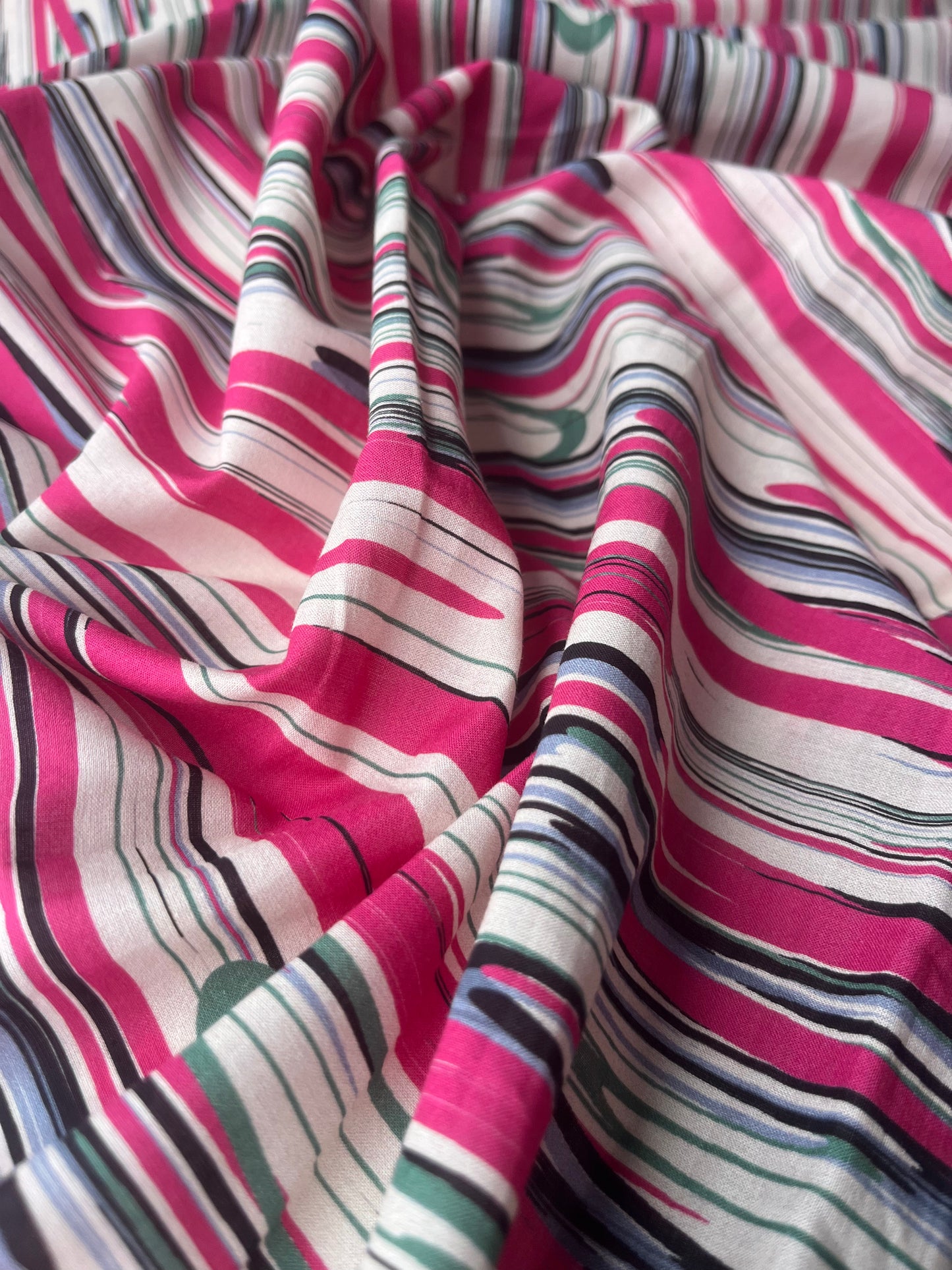 MAYA 019 cotton voile abstract paint