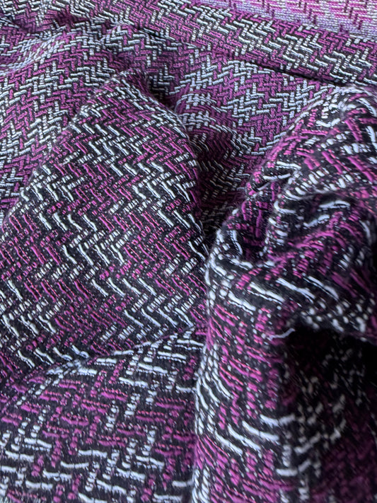 CELIA 054 cot jacquard tweed black/pink