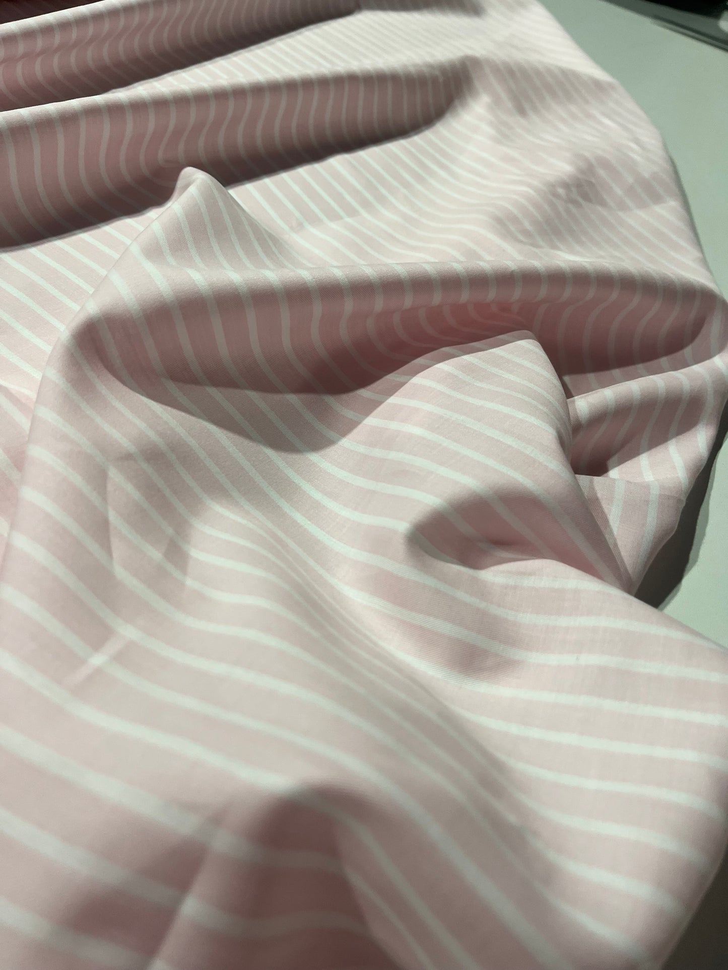 Soft Origin 036 woven cotton stripes pink