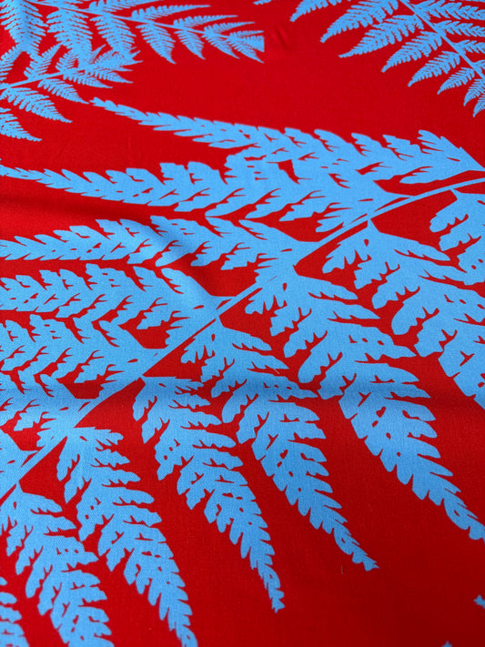 GAIL 036 viscose twill print red/blue