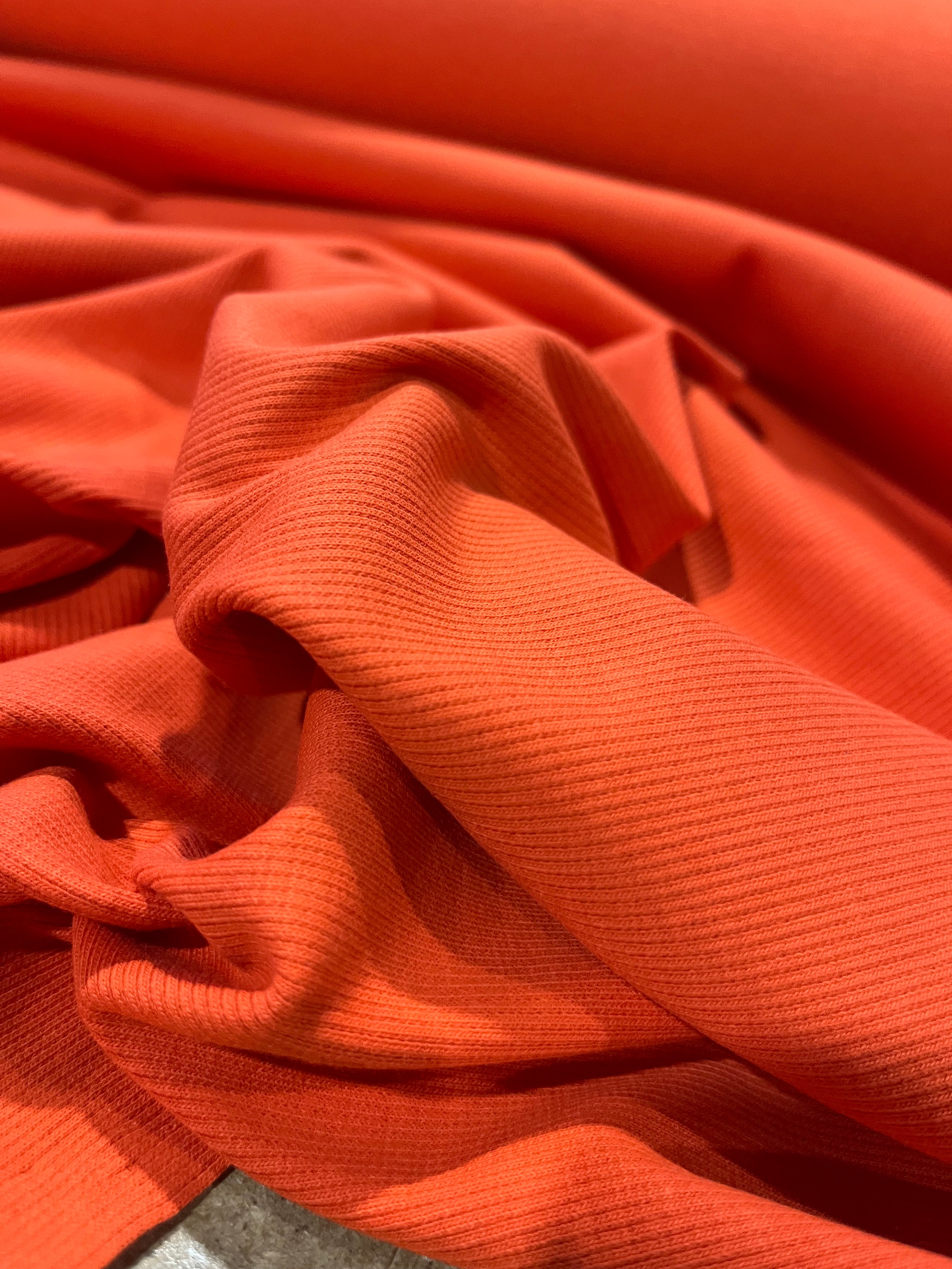 Burnt Orange | Cotton Rib 1x1 Open Width - SKU 4951 #SN/O