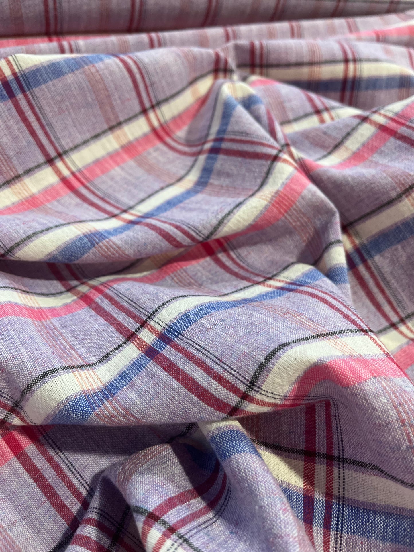 JULIA 015 washed cotton linen check
