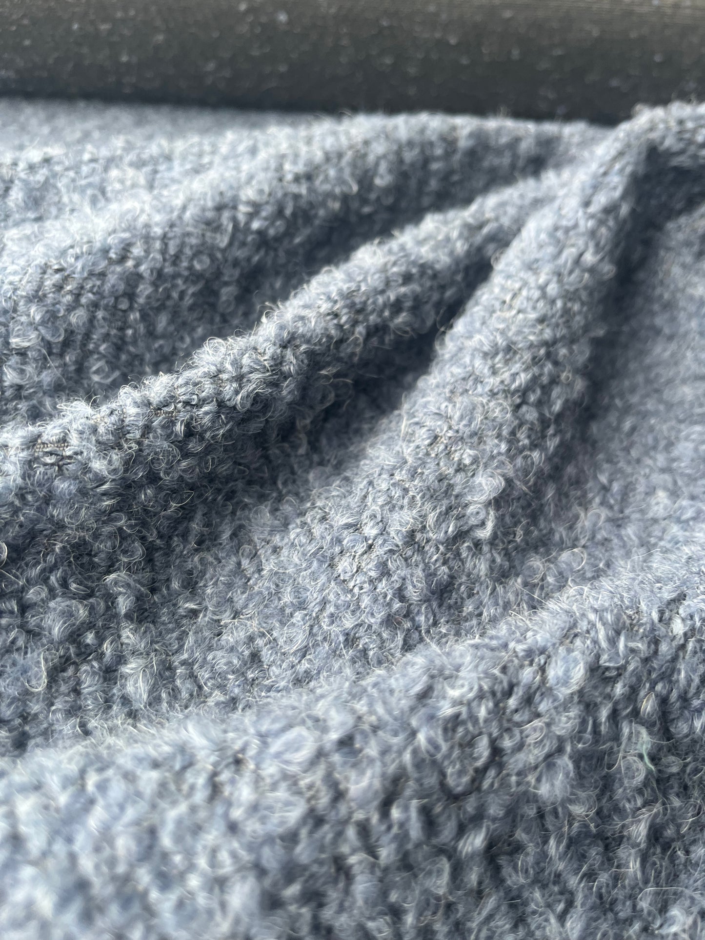 POLO 012 heavy bouclette coat fabric blue/grey