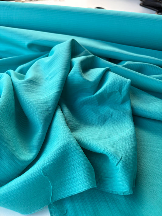 JEAN 026 viscose/silk stripes turquoise