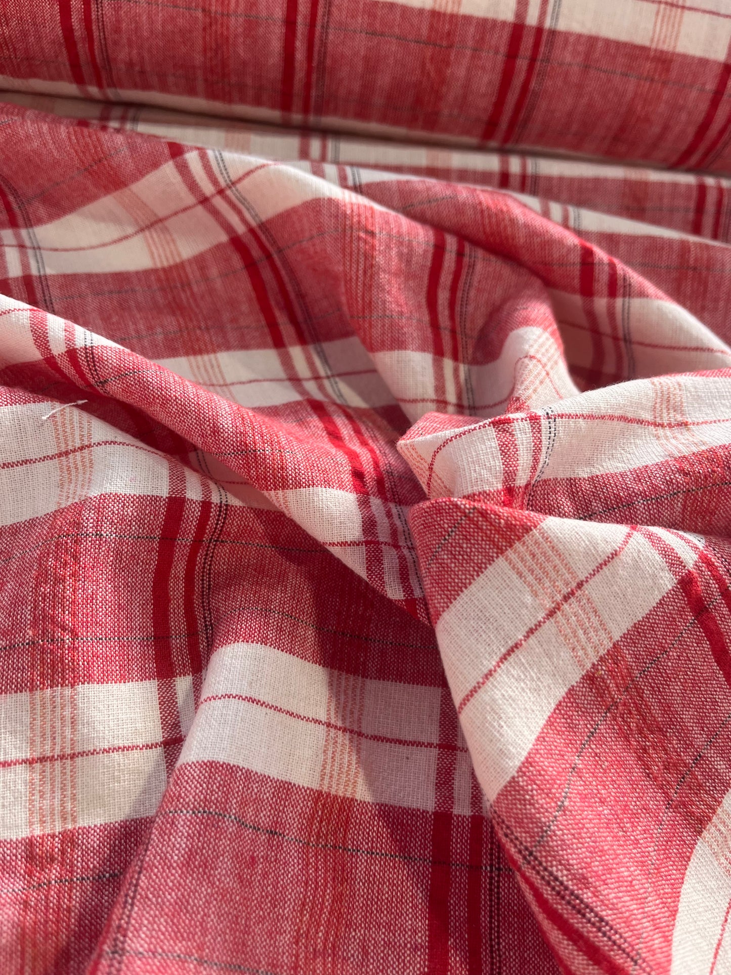 JULIA 020 washed cotton linen check
