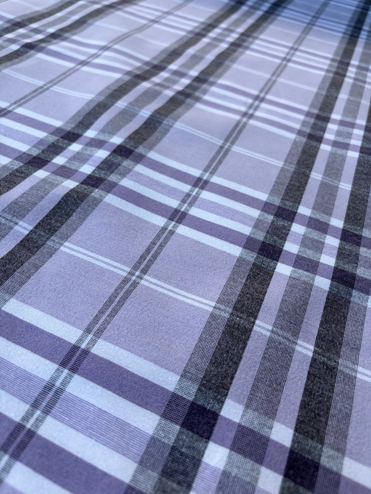 JEAN 029 cotton bengaline classical clan check lilac