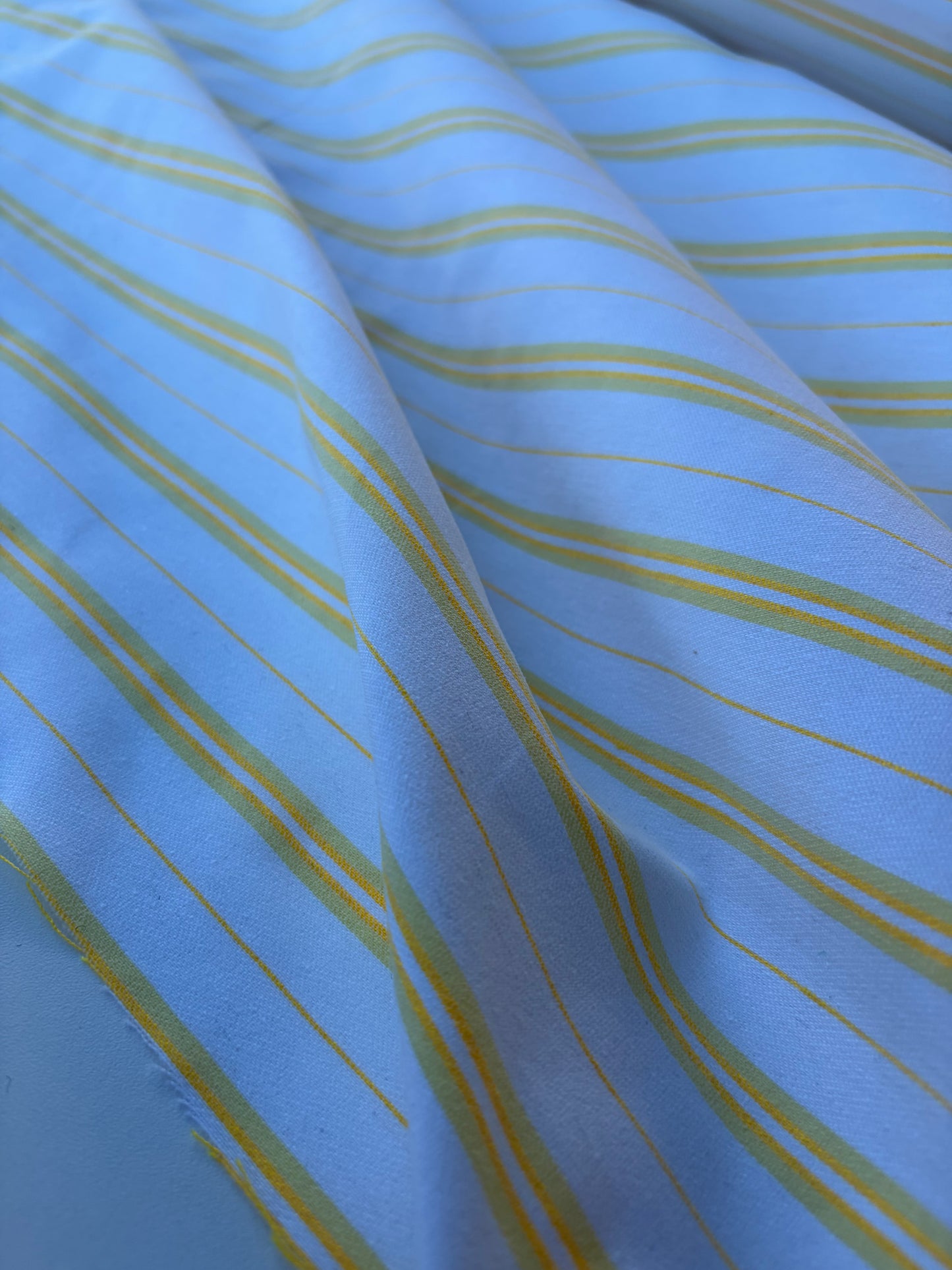 NOA 002 cotton bengaline stripes white/yellow