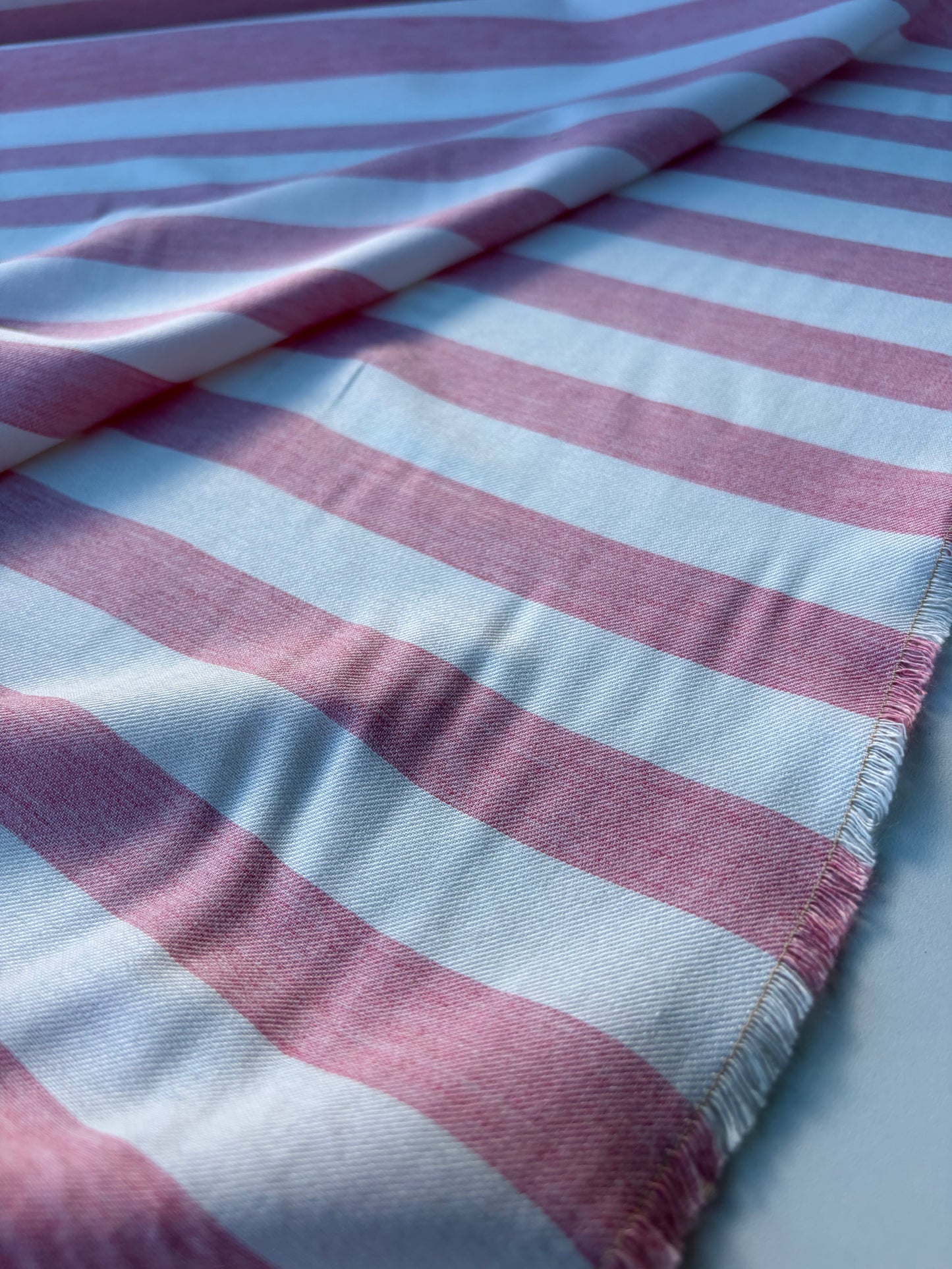 NOA 011 colourwoven cotton stripes pink