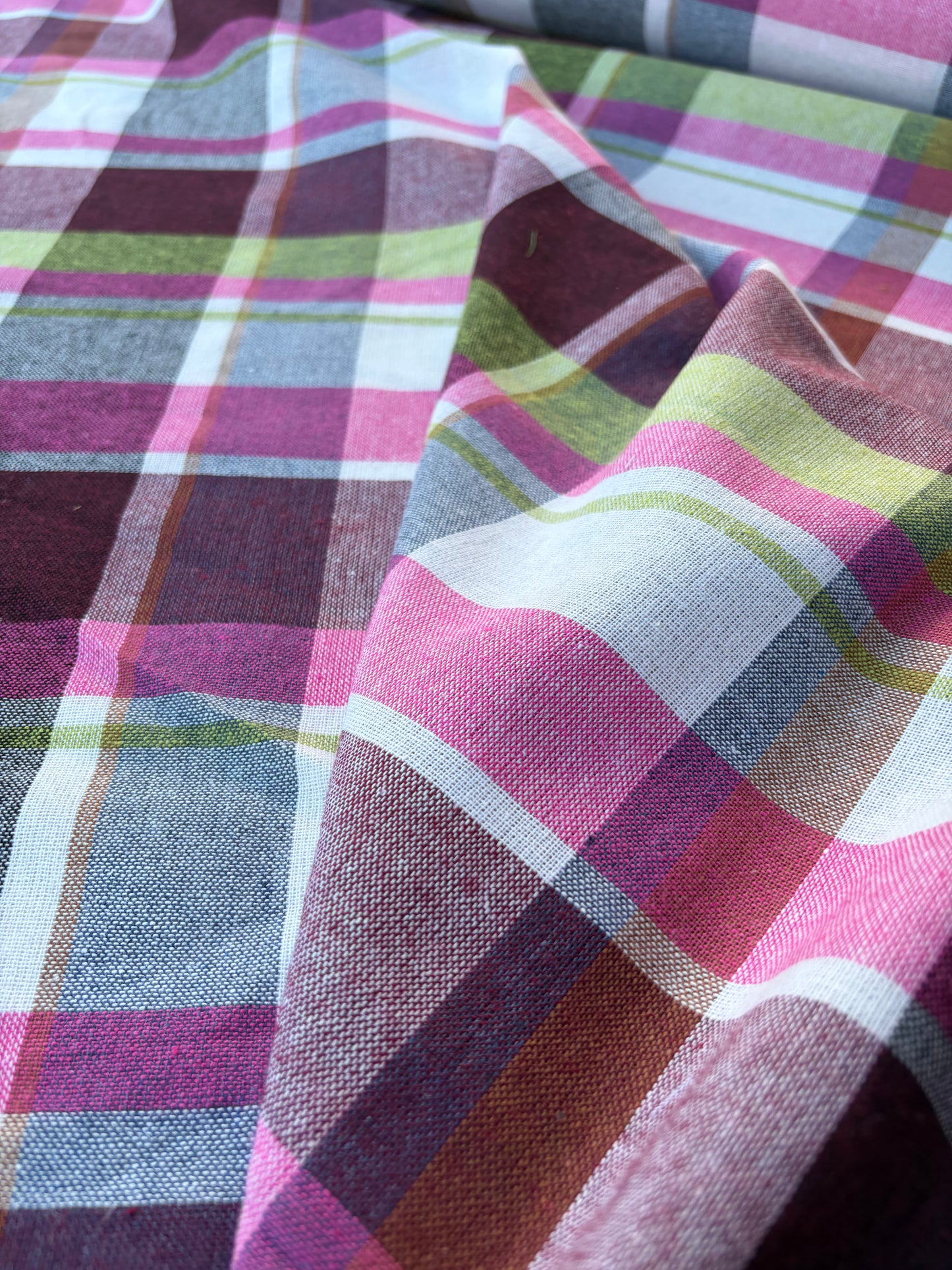 NOA 015 cotton gaze check multicolor