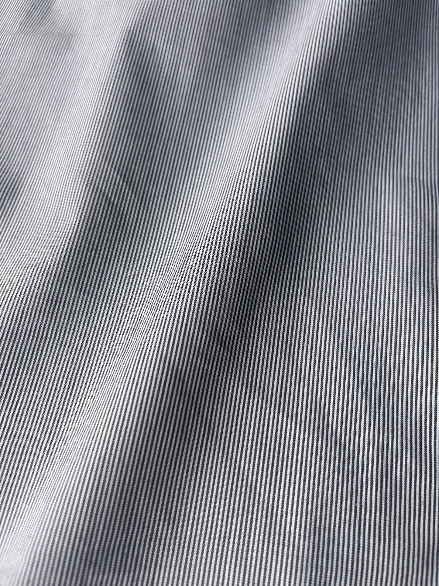 POLO 040 poplin stretch hairline stripe black/white