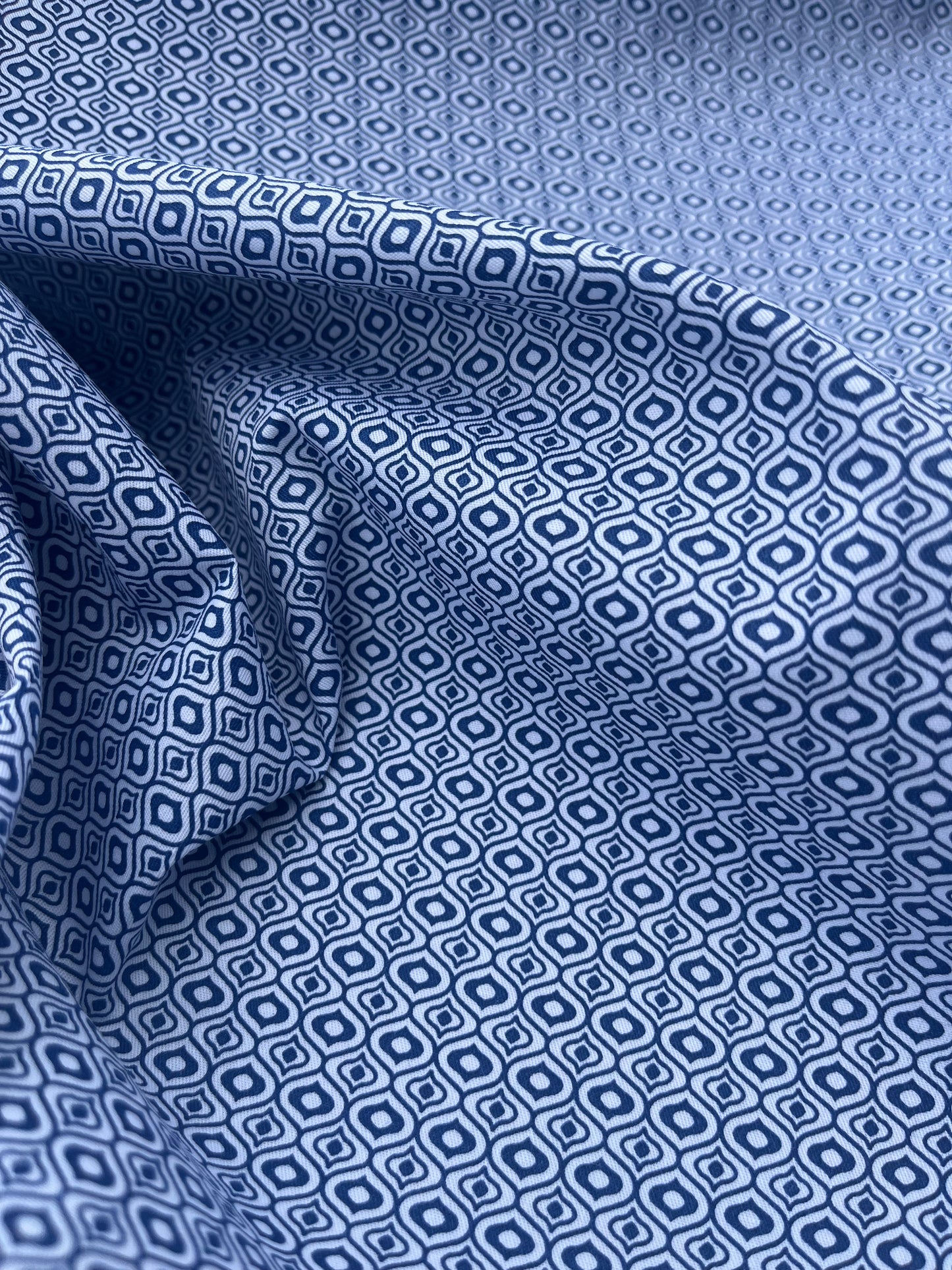 LANDRY 033 cotton twill navy/white small design