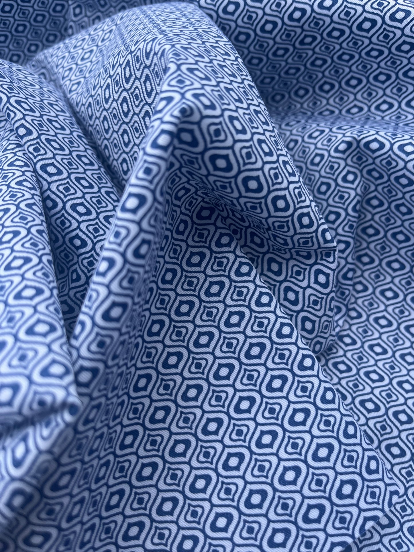 LANDRY 033 cotton twill navy/white small design