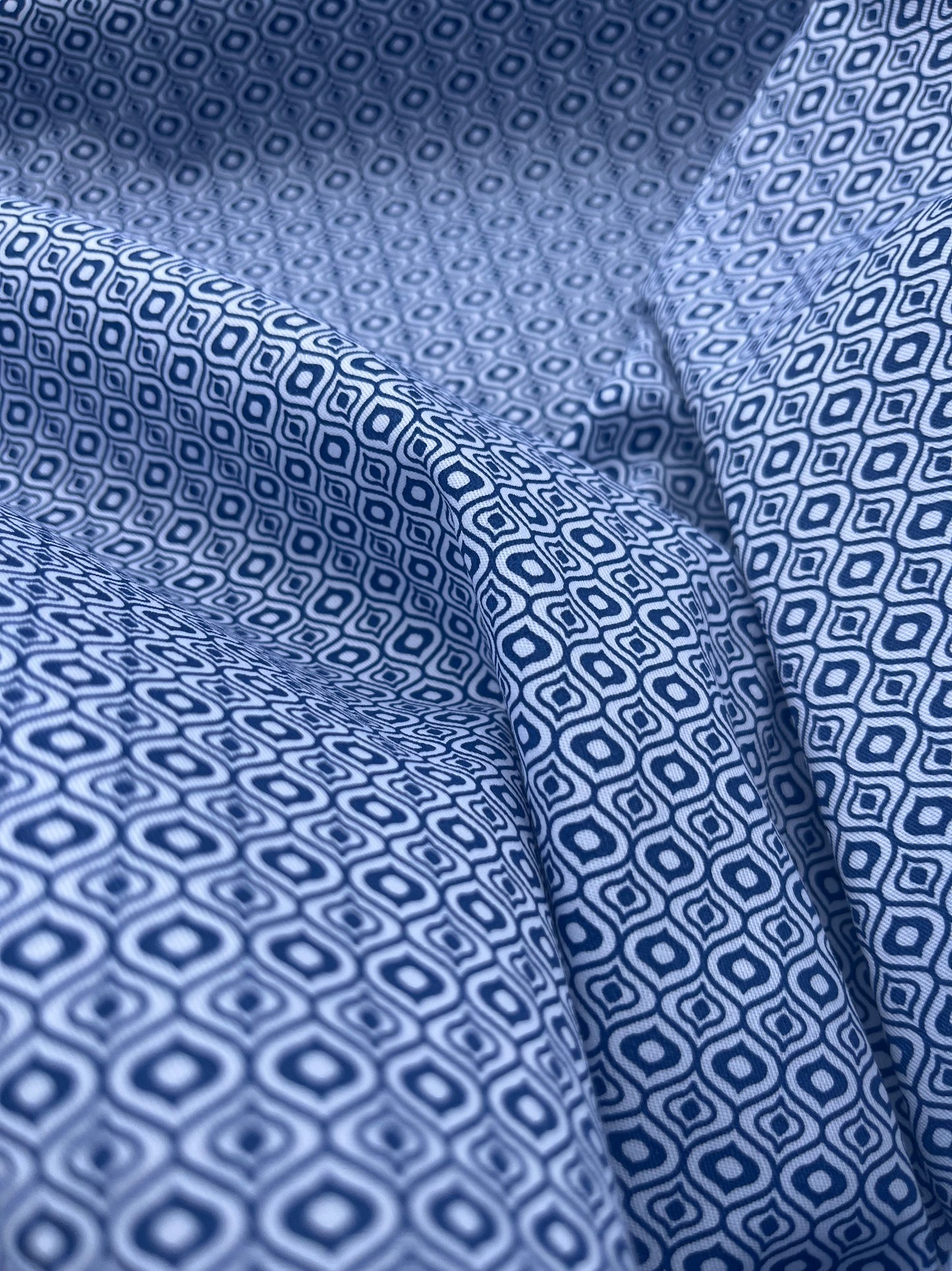 LANDRY 033 cotton twill navy/white small design