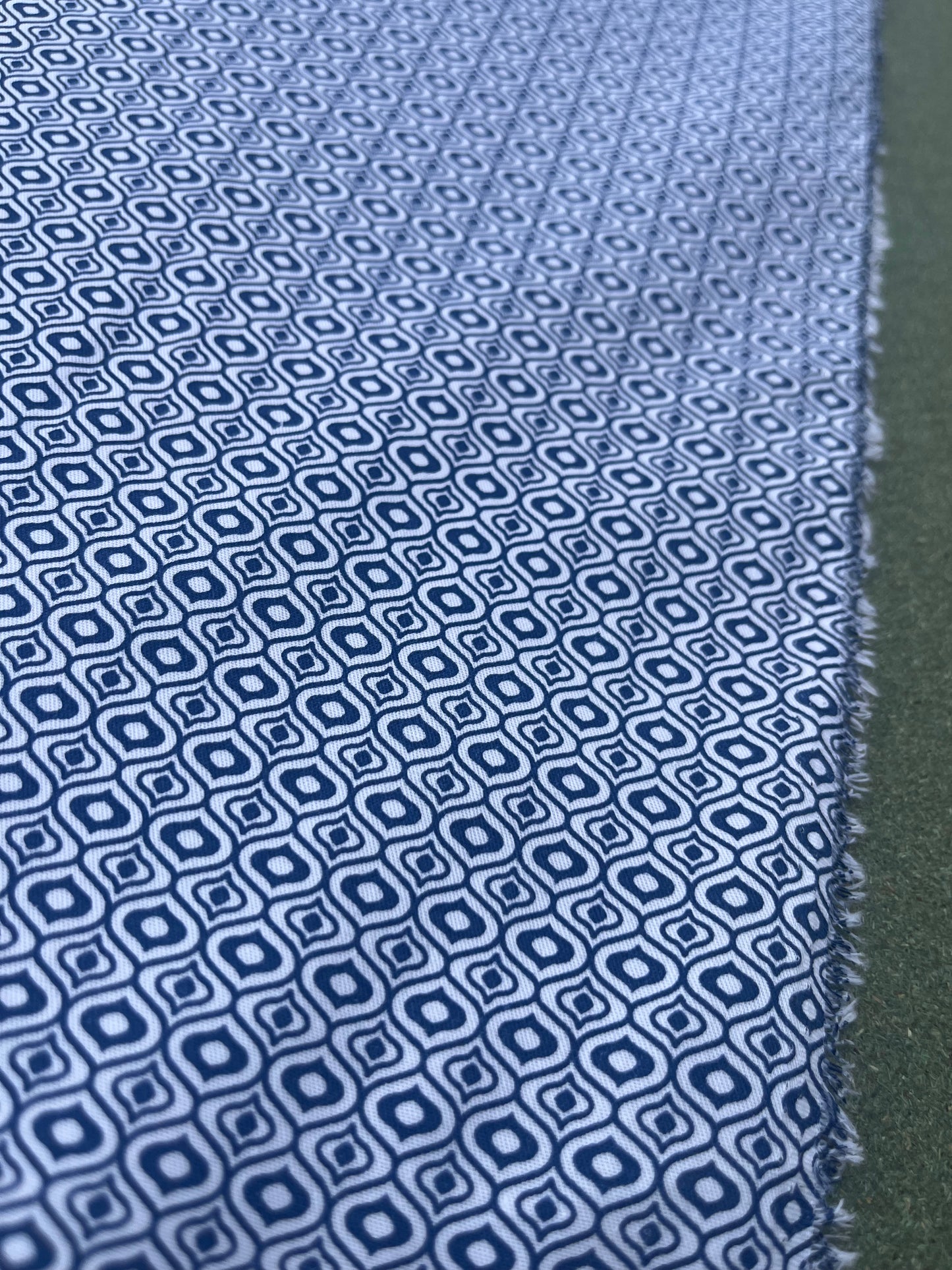 LANDRY 033 cotton twill navy/white small design