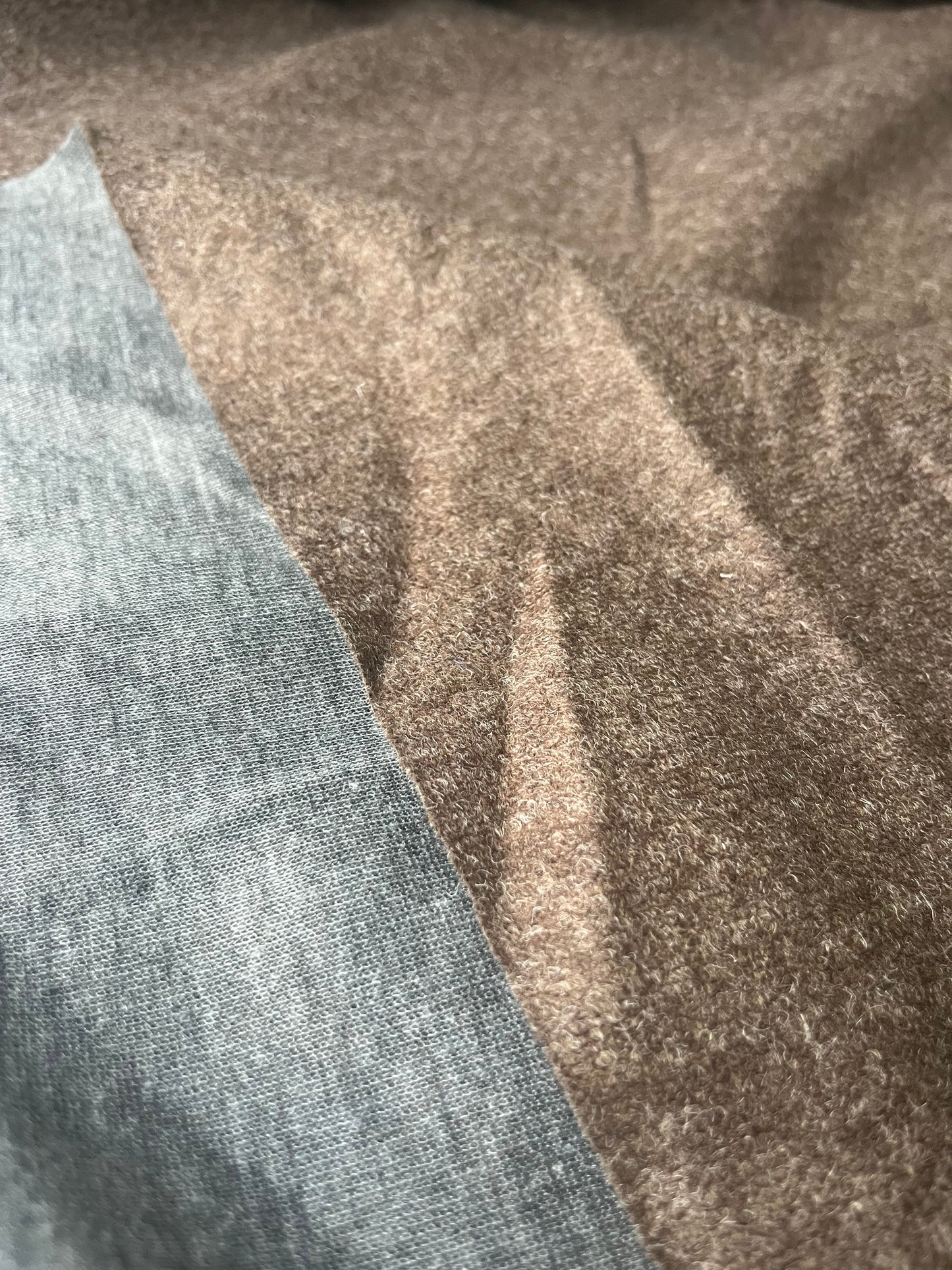 FLAVIO 001 double face wool brown/grey