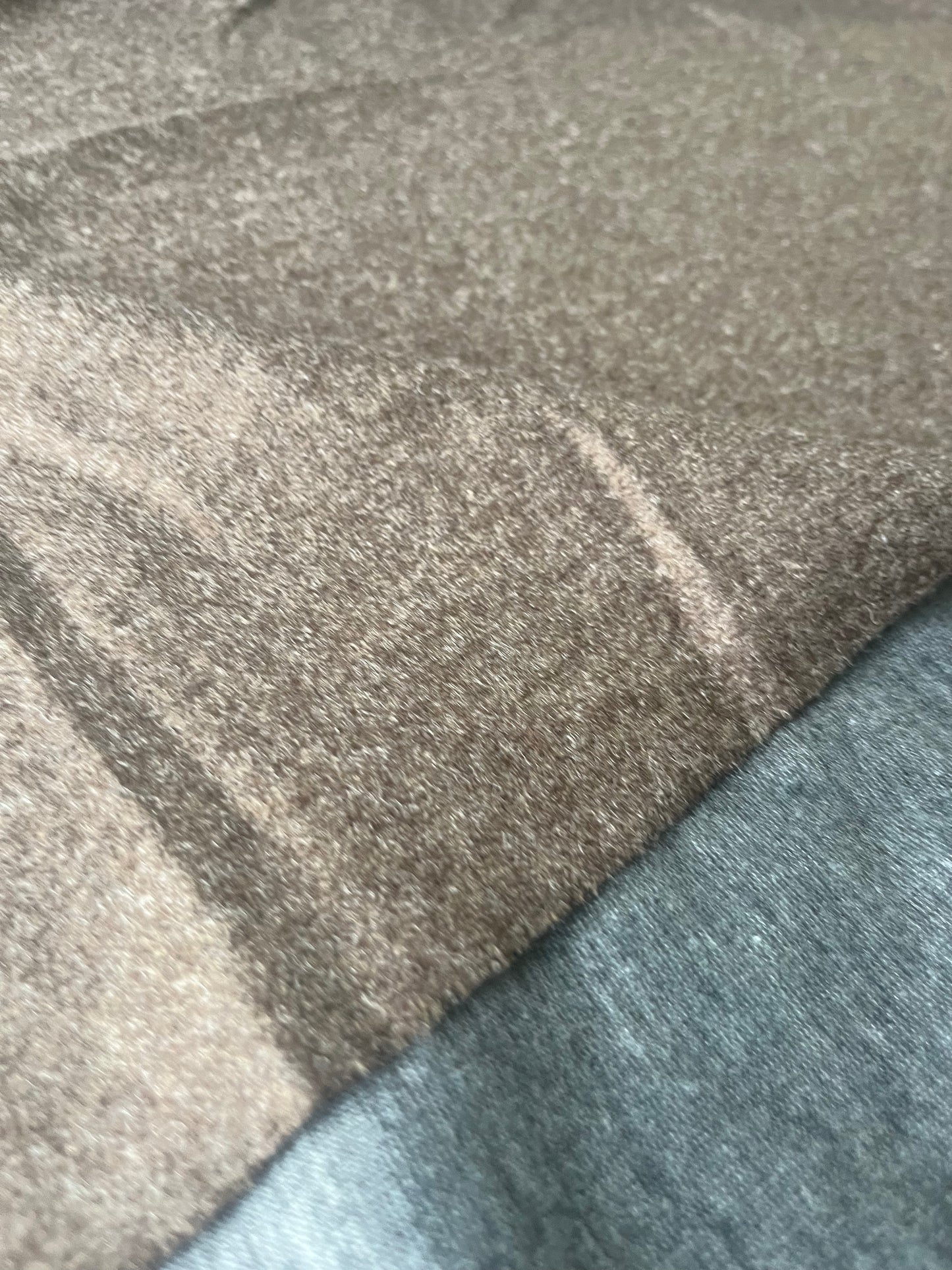 FLAVIO 001 double face wool brown/grey