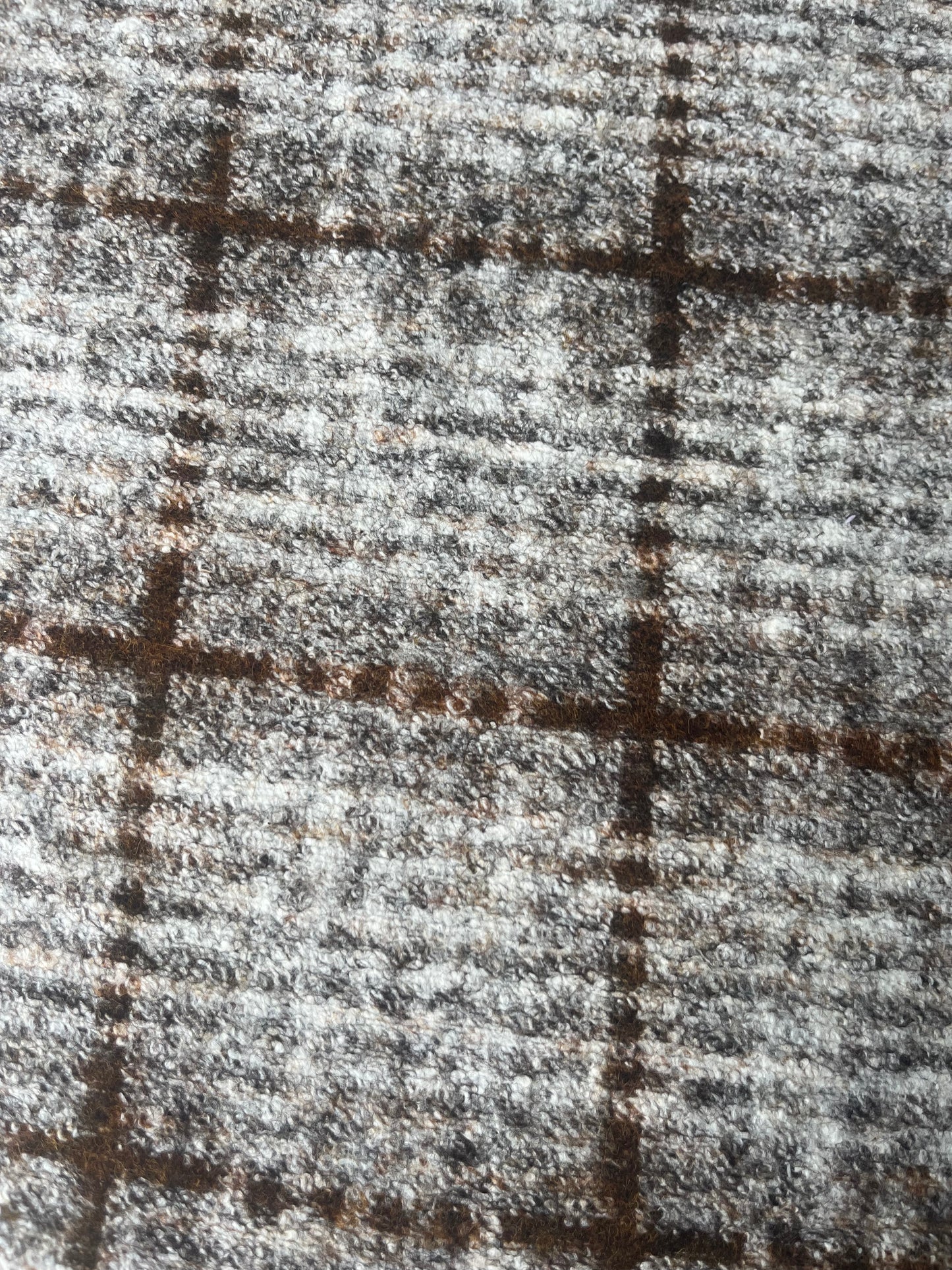 FLAVIO 005 Wool jersey check grey/brown