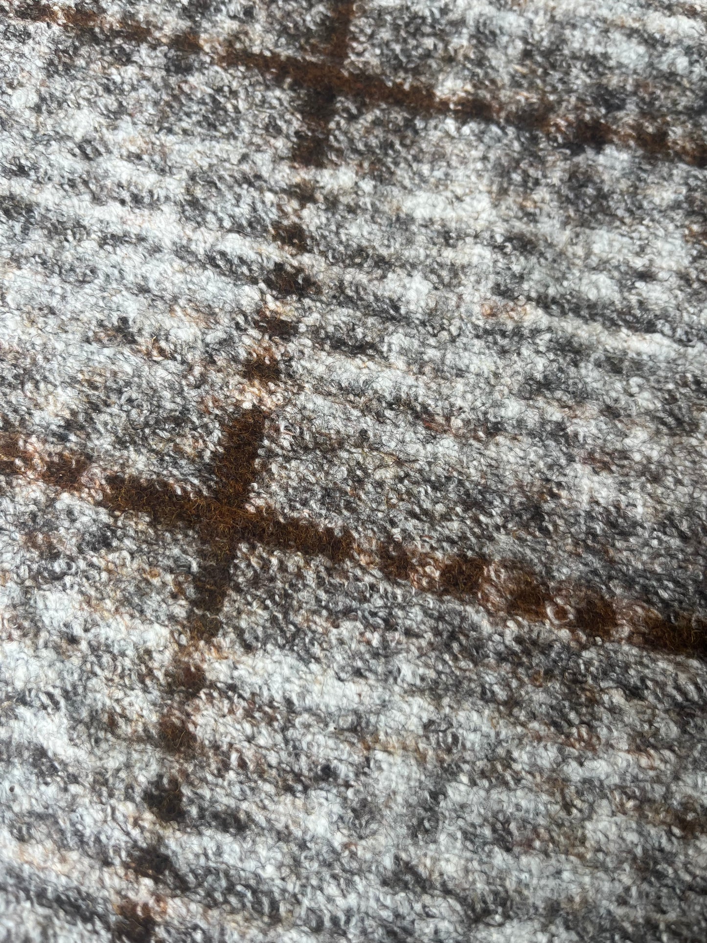 FLAVIO 005 Wool jersey check grey/brown