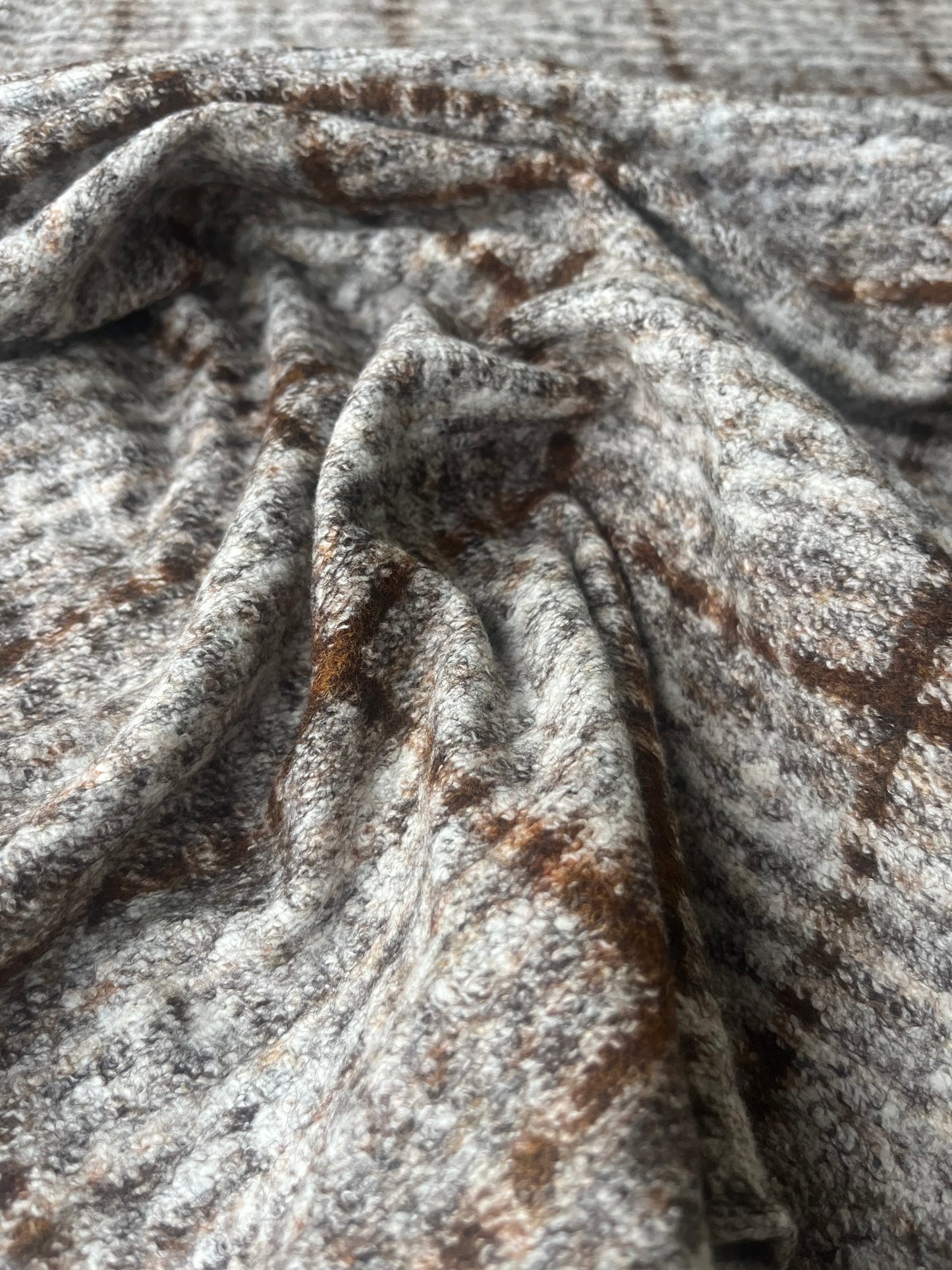 FLAVIO 005 Wool jersey check grey/brown