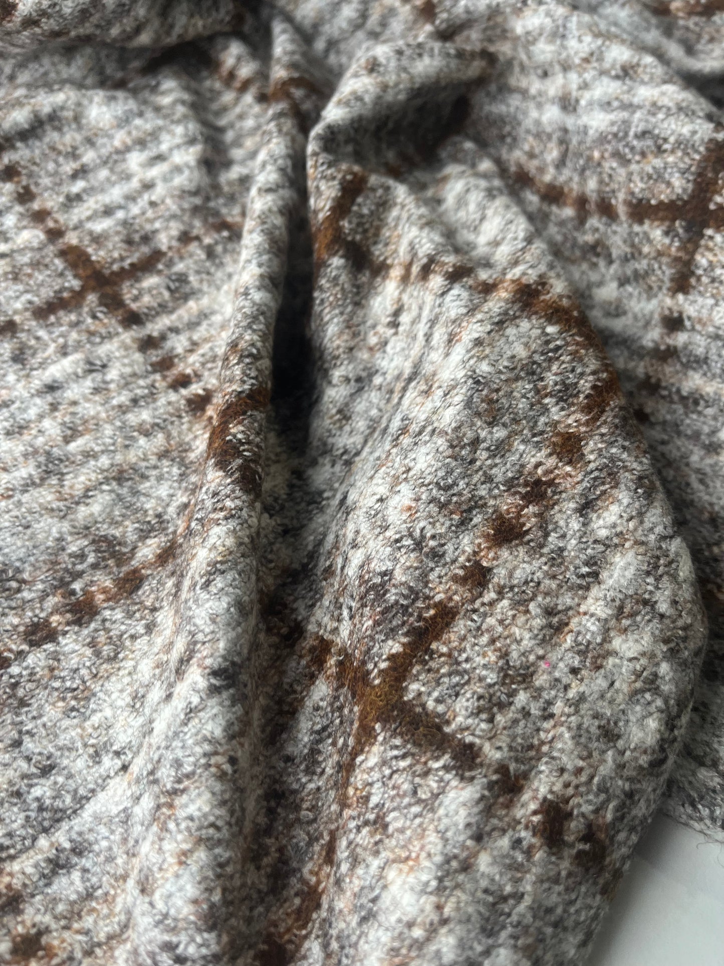 FLAVIO 005 Wool jersey check grey/brown