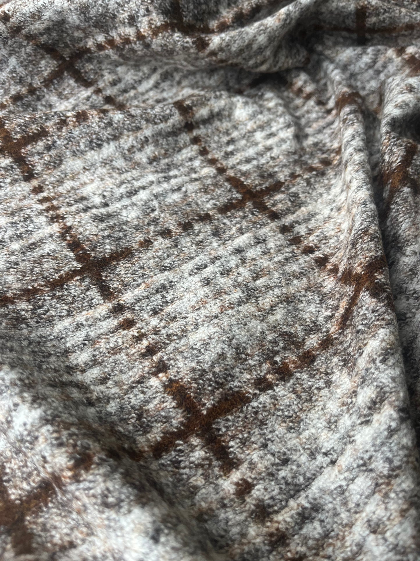 FLAVIO 005 Wool jersey check grey/brown