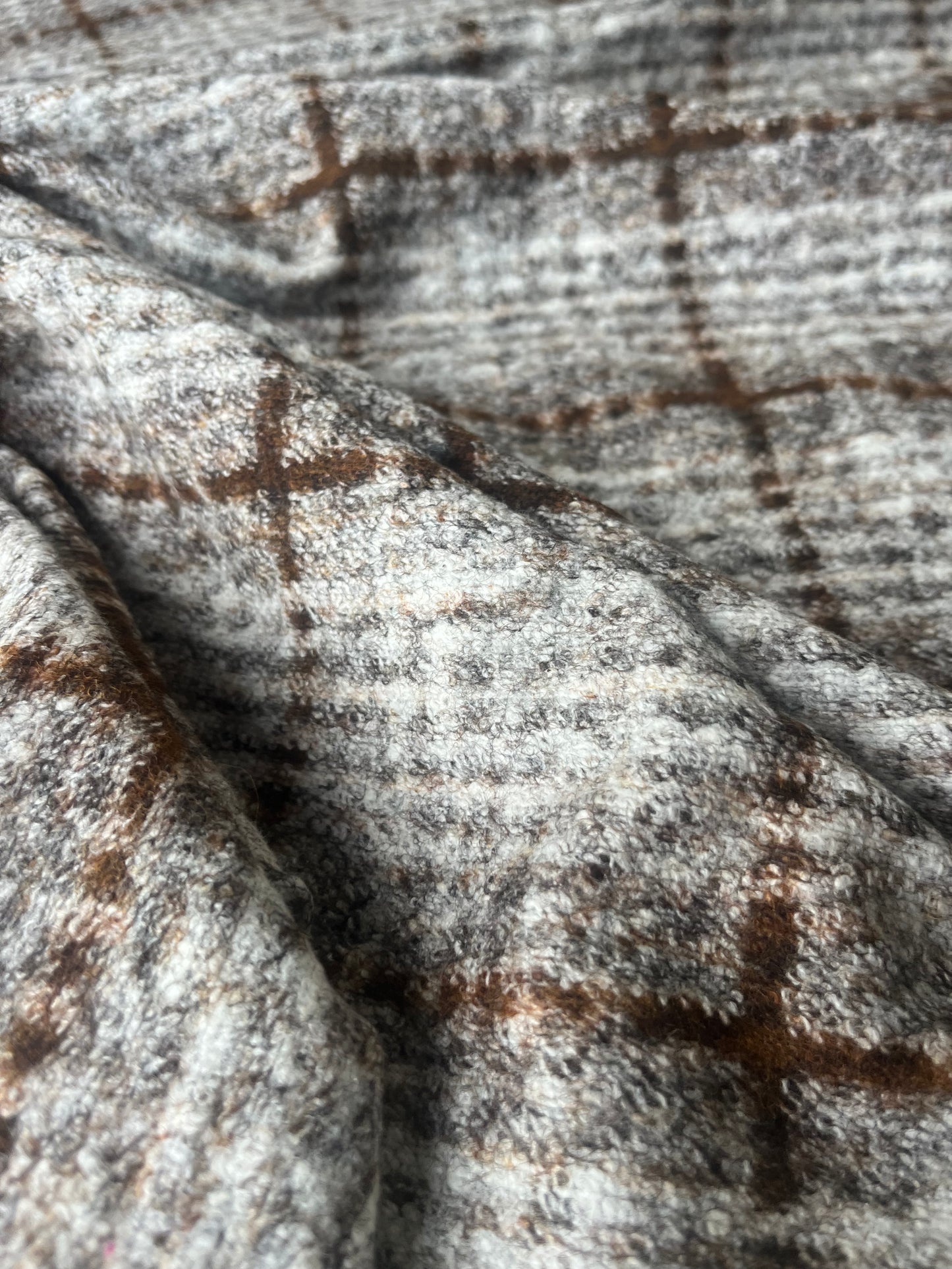 FLAVIO 005 Wool jersey check grey/brown