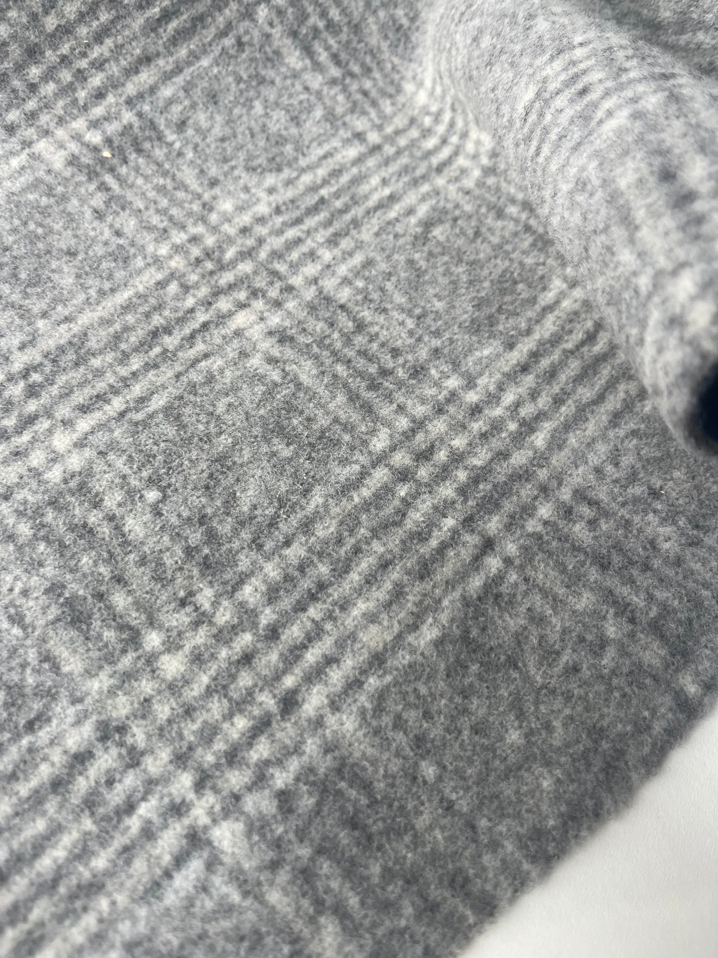 FLAVIO 007 double face wool grey check