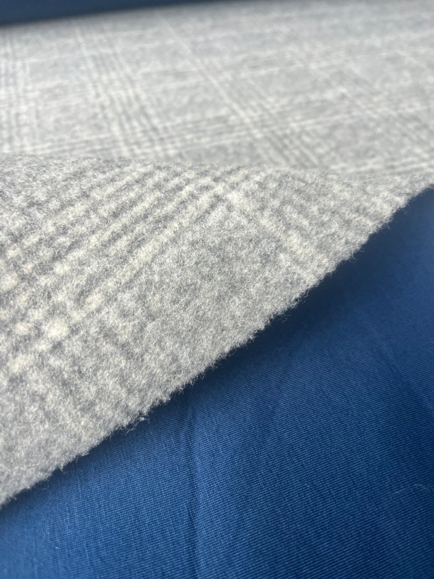 FLAVIO 007 double face wool grey check